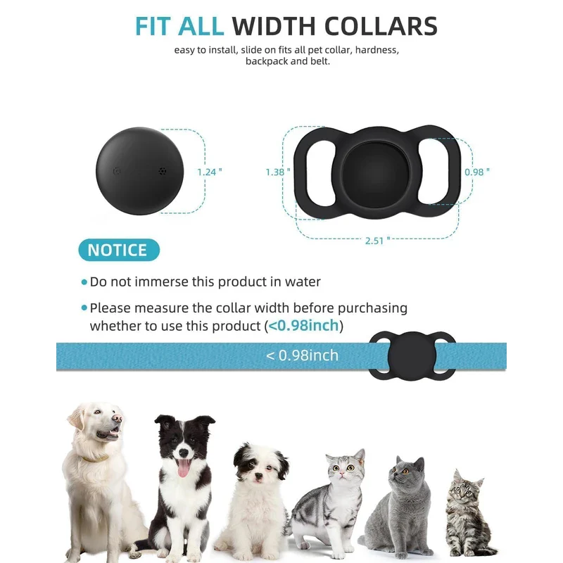 VB GPS Tracker for Dogs (1 Pack), Mini GPS Cat Tracker, Smart Pet Activity Tracker (iOS Only), No Monthly Fee, Compatible with Apple Find My, Anti-Lost, Finder Tag for Vehicles/Pets/Kids/Items - Image 5