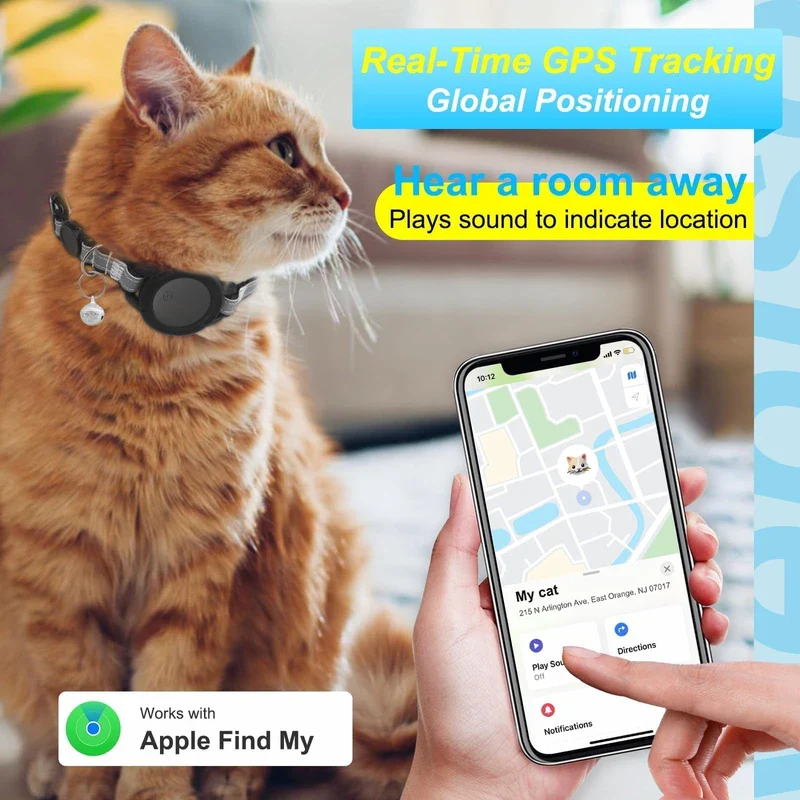 Vebiso GPS Tracker for Cats (1 Pack), Mini GPS Cat Tracker, Smart Pet Activity Tracker, No Monthly Fee, Compatible with Apple Find My(iOS Only), Anti-Lost, Finder Tag for Vehicles, Pets, Kids, Items - Image 3