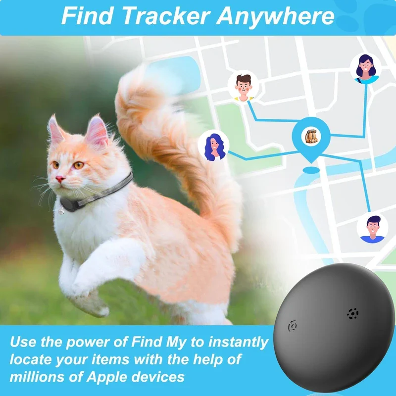 Vebiso GPS Tracker for Cats (1 Pack), Mini GPS Cat Tracker, Smart Pet Activity Tracker, No Monthly Fee, Compatible with Apple Find My(iOS Only), Anti-Lost, Finder Tag for Vehicles, Pets, Kids, Items - Image 4