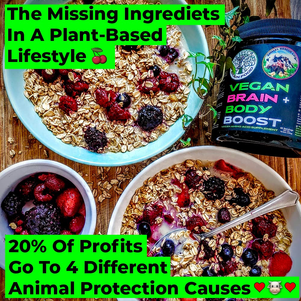 Vegan Brain & Body Boost: The Cherry On Top of A Plant-Based Lifestyle | Working Intelligence | Anti-Aging | Physical Fitness | Vegan Amino Acids - Creatine, Taurine & Beta Alanine | 67 Servings/500g - Image 6