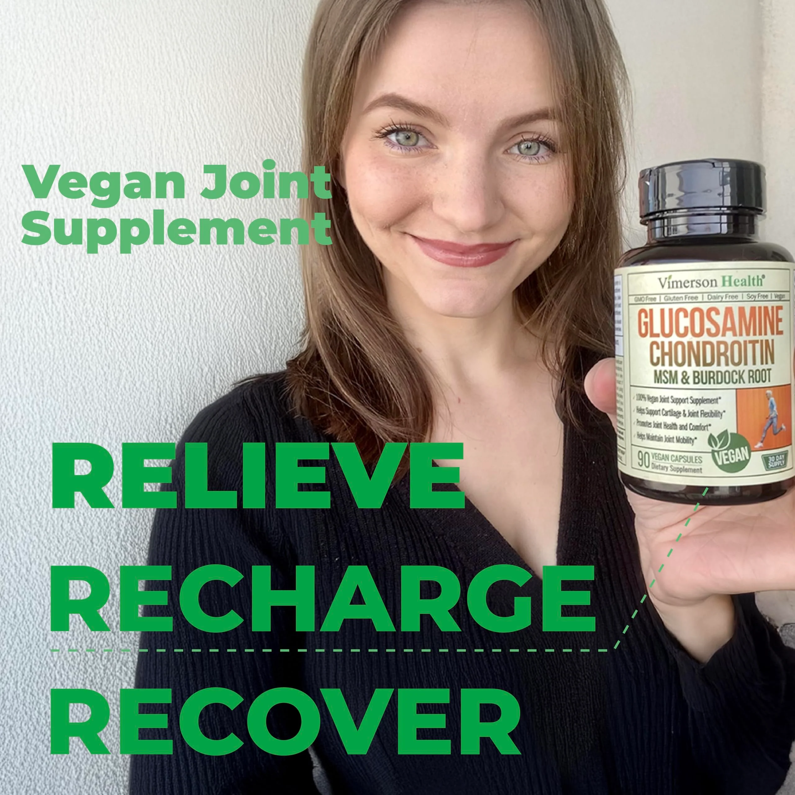 Vegan Glucosamine Chondroitin MSM - 100% Vegan Joint Support Supplement for Women & Men with Burdock and Glucosamine Sulfate 1500 mg. Used for Cartilage and Joint Health and Flexibility - 2 Pack - Image 4
