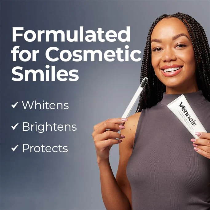 Venneir® Professional Toothpaste for Veneers, Implants, Bonding, Crowns & Natural Teeth —Effective Stain Removing, Natural, SLS Free, Pro Enamel Repair - Image 3
