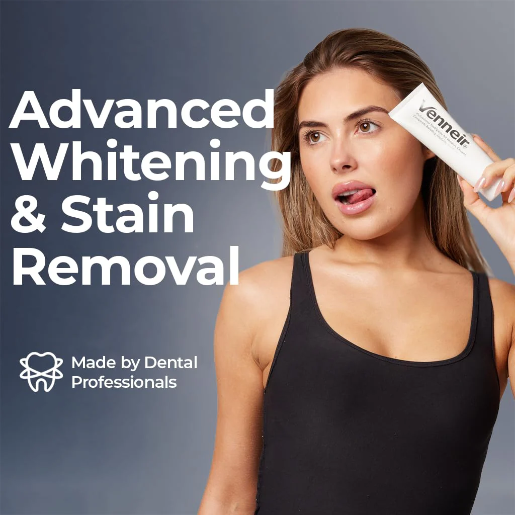 Venneir® Professional Toothpaste for Veneers, Implants, Bonding, Crowns & Natural Teeth —Effective Stain Removing, Natural, SLS Free, Pro Enamel Repair - Image 5