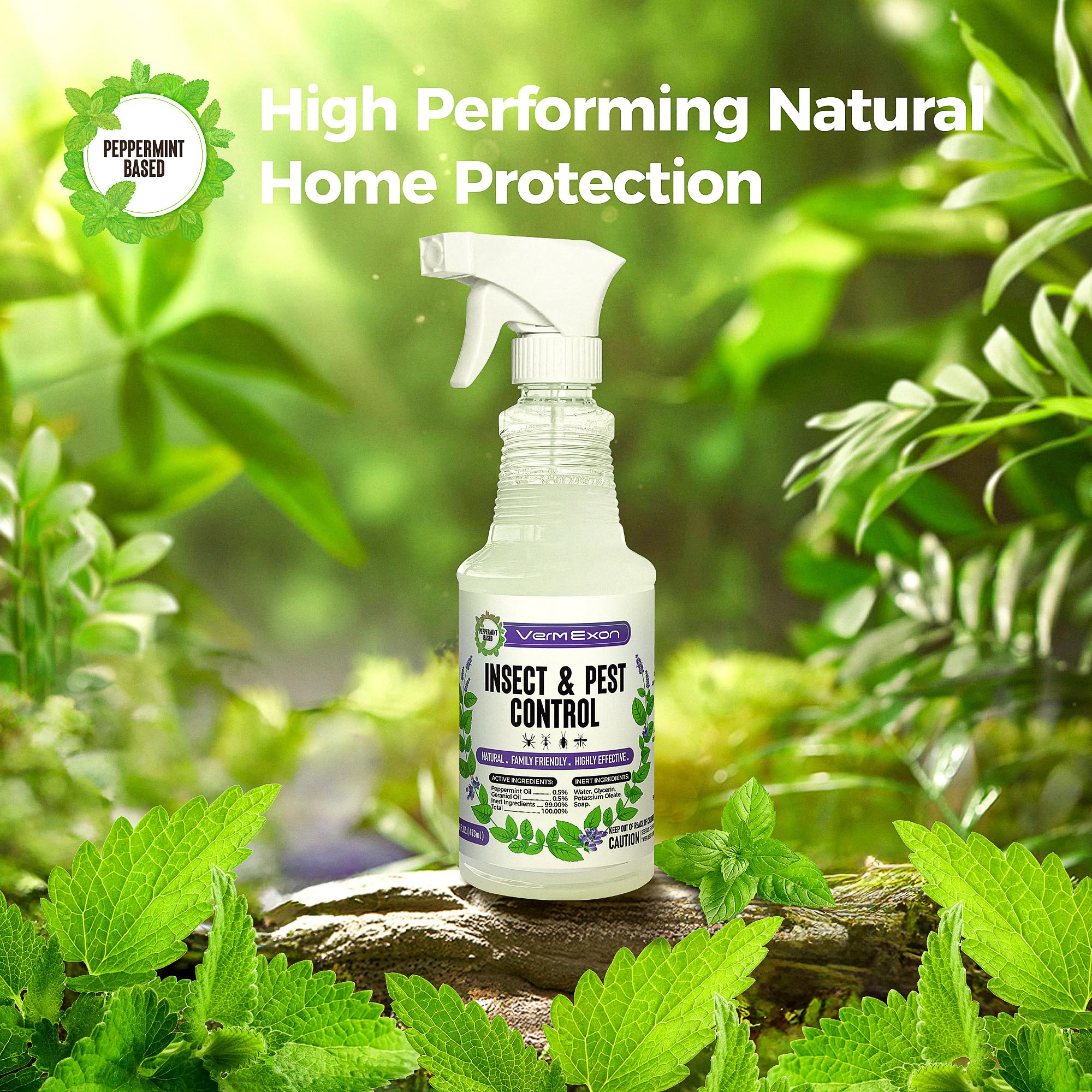 VermExon Peppermint Oil Insect & Pest Control Spray – 16oz Natural Plant-Based Bug Killer for Spiders, Ants, Flies, and Other Insects, Safe for Home & Kitchen Use - Image 6
