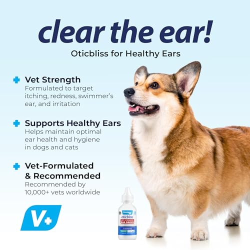 Vetnique Labs Oticbliss Vet-Strength Ear Drops for Dogs & Cats with MicroSilver BG & 1% Hydrocortisone Soothing Relief for Irritated Ears Dog Ear Cleaner, Alcohol-Free Ear Drops with Chitosan 1.8oz - Image 8