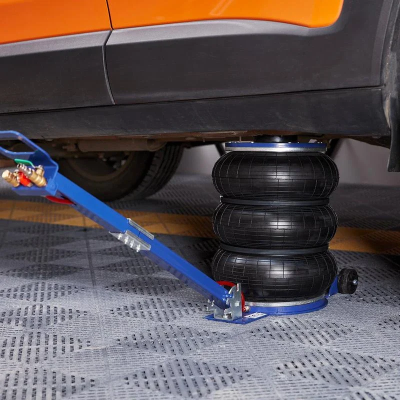 VEVOR Air Jack, 5 Ton/11000 lbs Triple Bag Air Jack, Airbag Jack with Six Steel Pipes, Lift up to 18.5 inch/470 mm, 3-5 s Fast Lifting Pneumatic Jack, with Adjustable Handle for Car, Garage, Repair，vevor air jack - Model: 5 T - Blue - Adjustable Long Han - Image 20