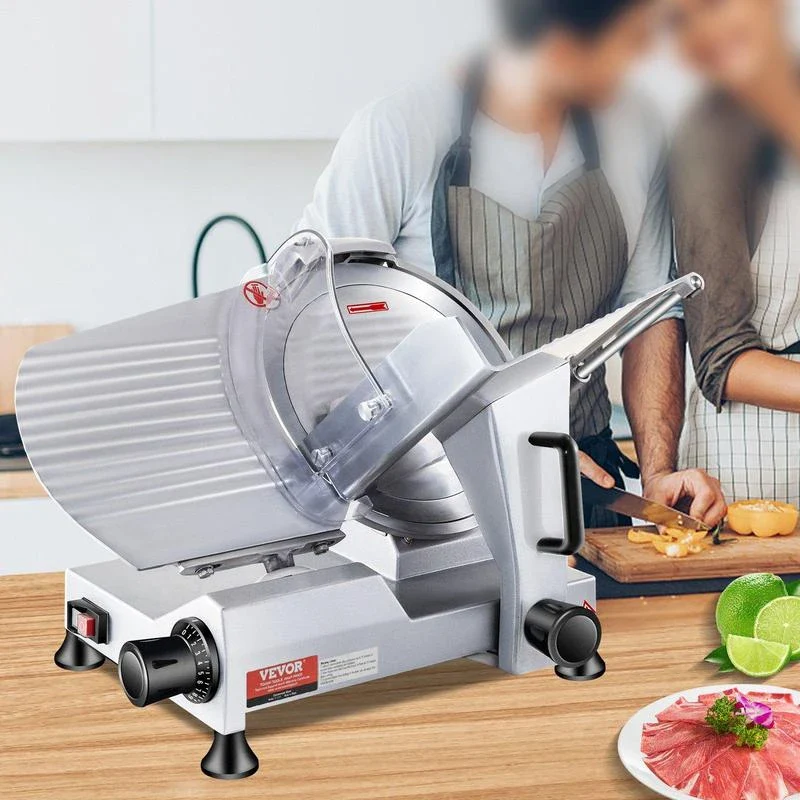 VEVOR Commercial Meat Slicer, 240W Electric Deli Food Slicer, 10" Carbon Steel Blade Electric Food Slicer, 350-400RPM Meat Slicer, 0 - 0.47 inch Thickness Adjustable for Commercial and Home Use - Blade Diameter: 7.5 inch - 180W - Image 9