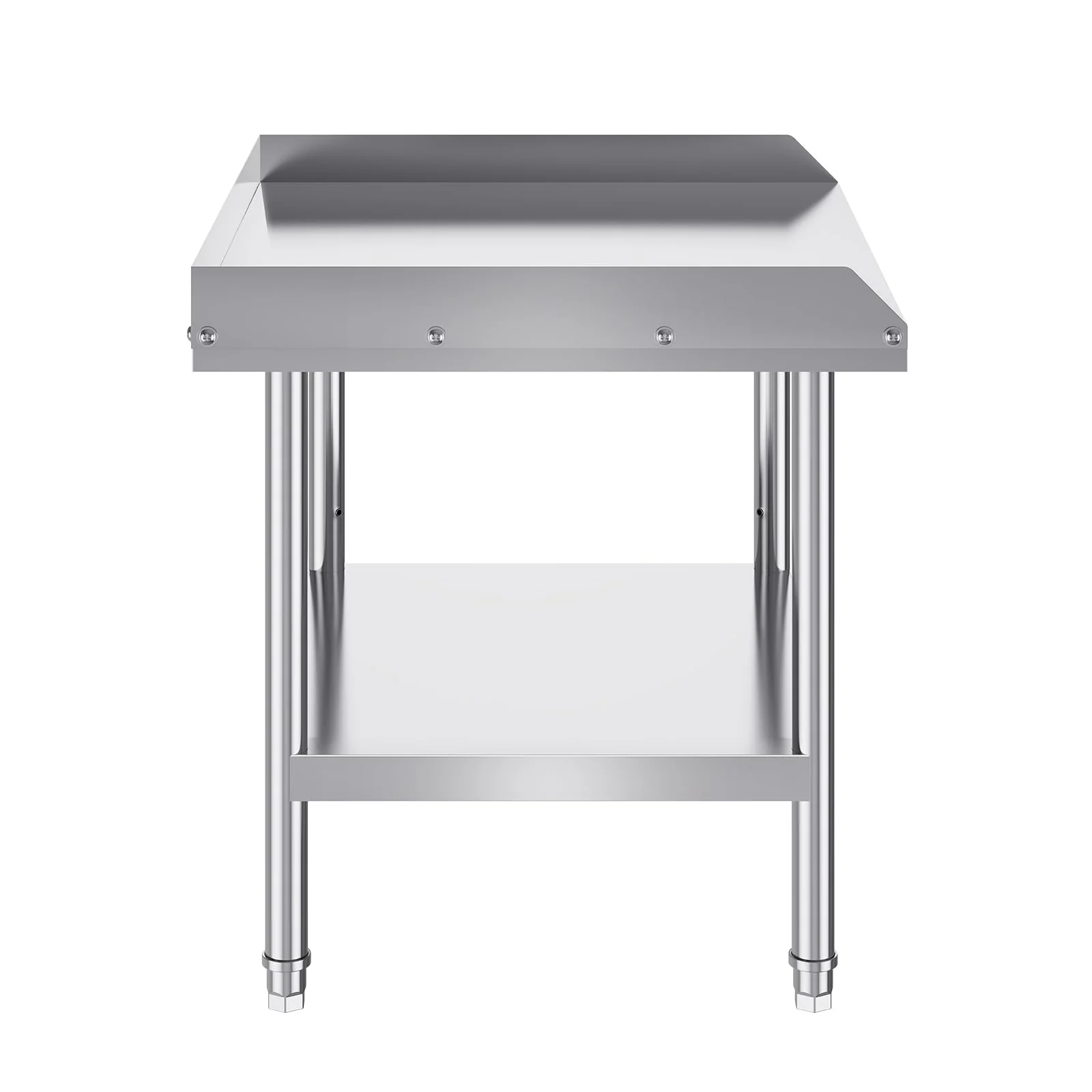VEVOR Stainless Steel Equipment Grill Stand, 24 x 28 x 24 Inches Stainless Tables with Adjustable Storage Undershelf, Equipment Stand Grill Table for Hotel, Home, Restaurant Kitchen - Image 2