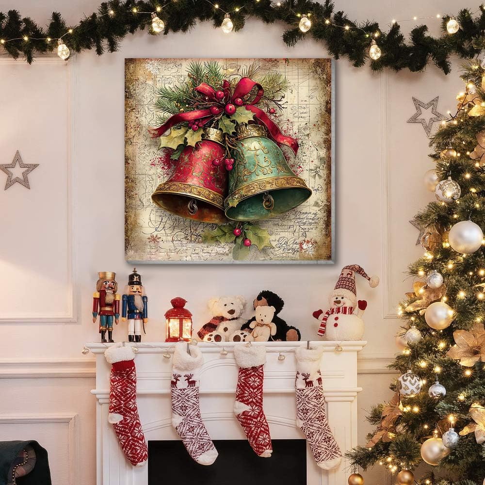 VIGEGU 4 Pack Christmas Paint by Numbers Kit for Adults with Framed,Deer Bell Lantern Gnome Paint by Number with Wooden Easel DIY Adult Painting by Number Kits for Wall Decor for Wall Decor 12x12in - Image 6