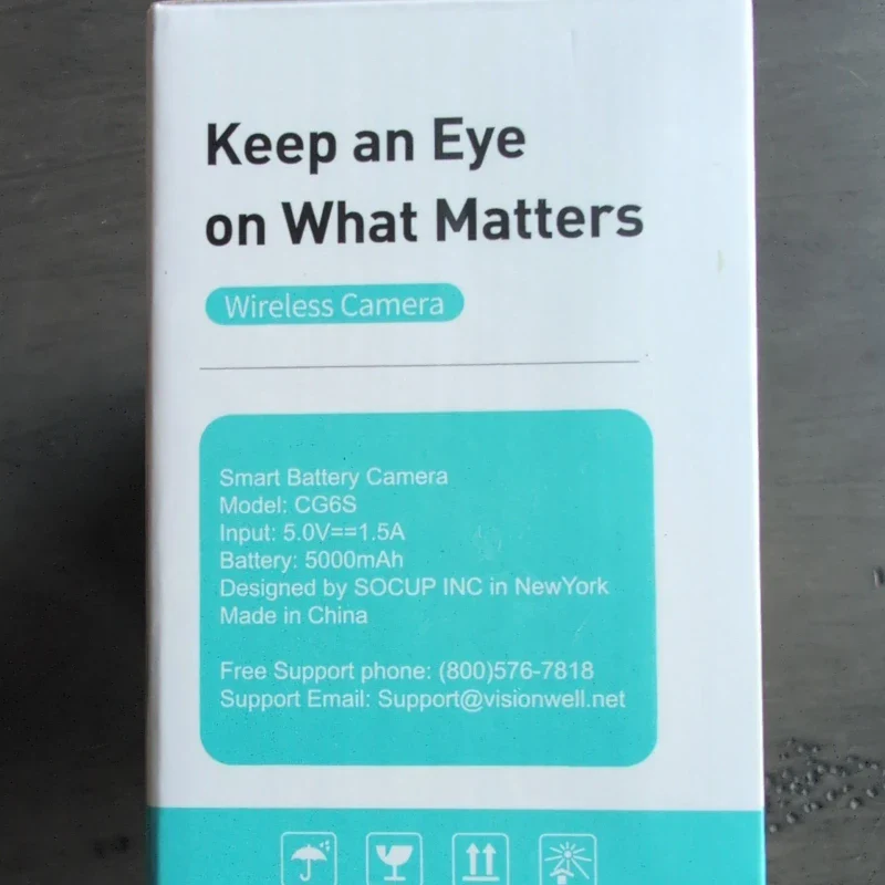 Vision Well Smart Battery Camera CG6S-Black NIB - Image 2