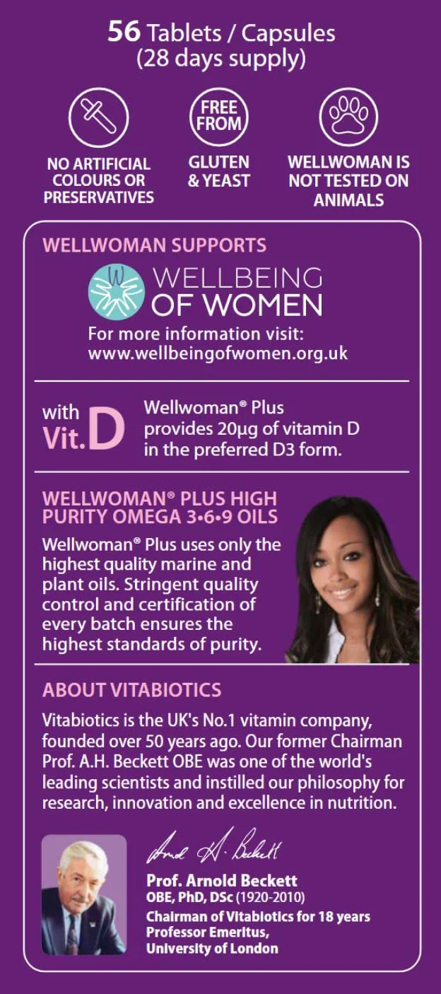 Vitabiotics Wellwoman Plus Tablets 56 Capsules - Image 5