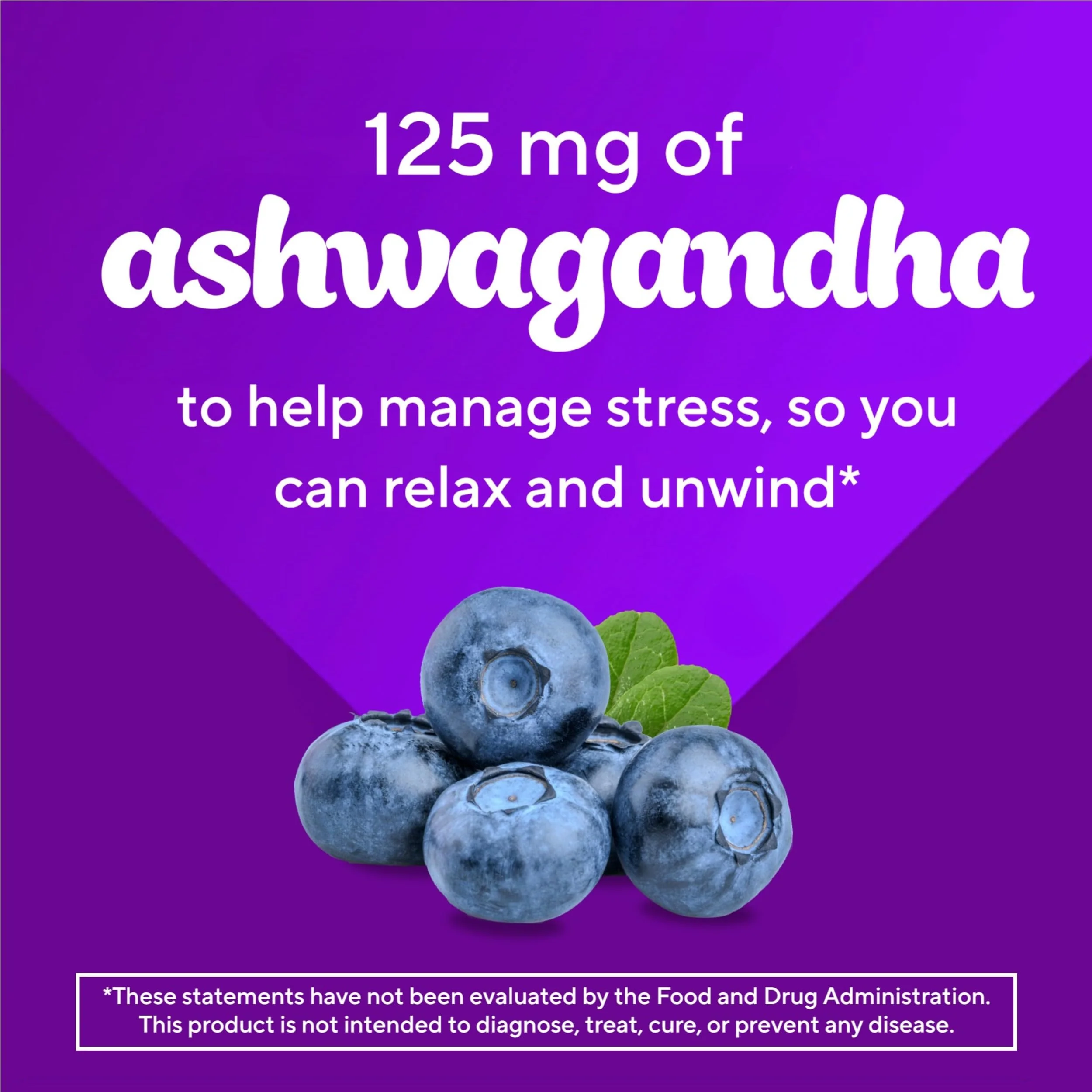Vitafusion Ashwagandha Gummies –Clinically Shown Adaptogen Sensoril Ashwagandha 125mg Per Serving – Help Manage Stress – Chewable Gummy Vitamins/ Alternative to Liquid Capsules Drops Powder, 60 Count - Image 6
