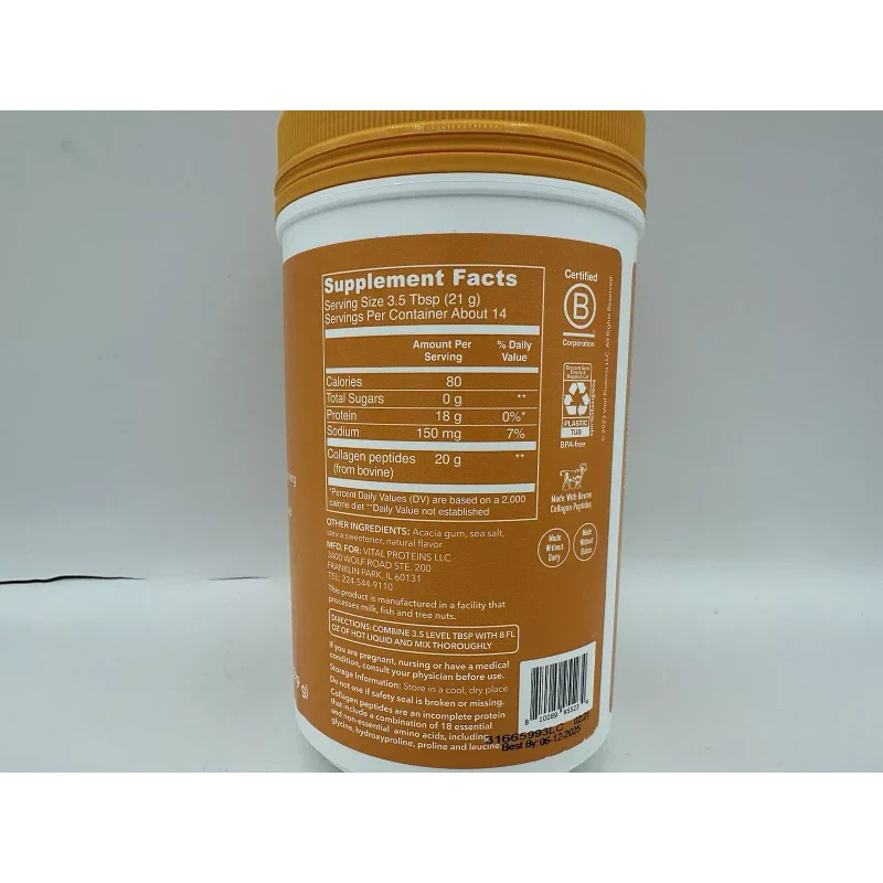 Vital Proteins Collagen Peptides PUMPKIN SPICE Grass Fed Supplement 10.5Oz 06/25 - Image 4
