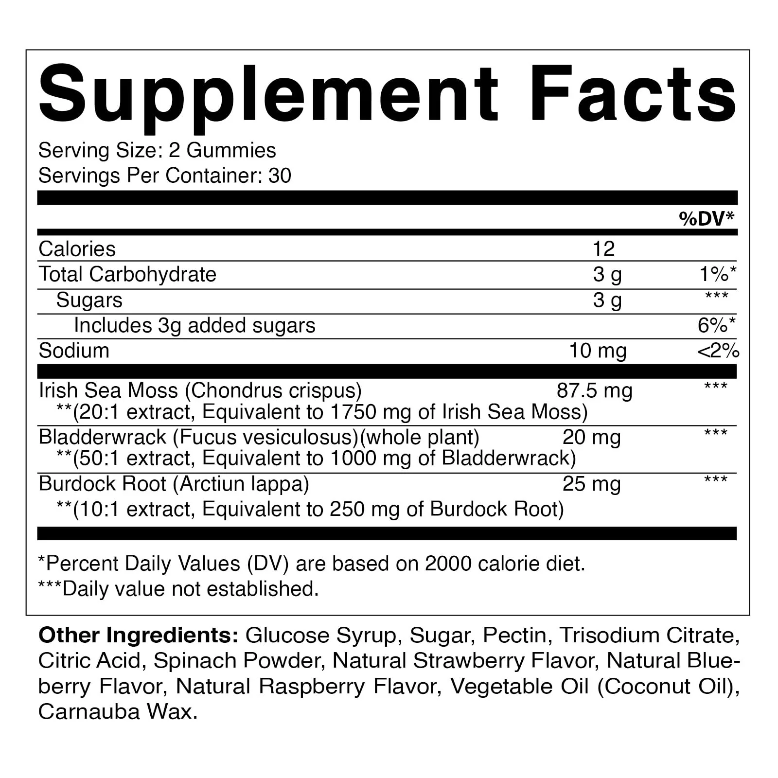 Vitamatic 3 Pack Irish Sea Moss Gummies- 3000mg Equivalent Per Serving (from Extract 132.5 mg) - 60 Ct - Made with Bladderwrack & Burdock Root - Seamoss Supplement for Thyroid, Energy, Immune Support - Image 7