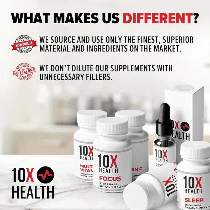 Vitamin D3 K2, 10X Health Vitamin D3 K2 - Loaded with 125 mcg Vitamin D and 90 mcg Vitamin K (Menaquinone 7) - D3 and K2 Supplements That Support Bone Health, Heart and Teeth - 60 Capsules - Image 7