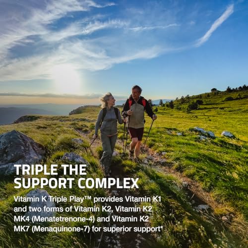 Vitamin K Triple Play (Vitamin K2 MK7 / Vitamin K2 MK4 / Vitamin K1) Full Spectrum Complex Vitamin K Supplement, 180 Capsules - Image 6