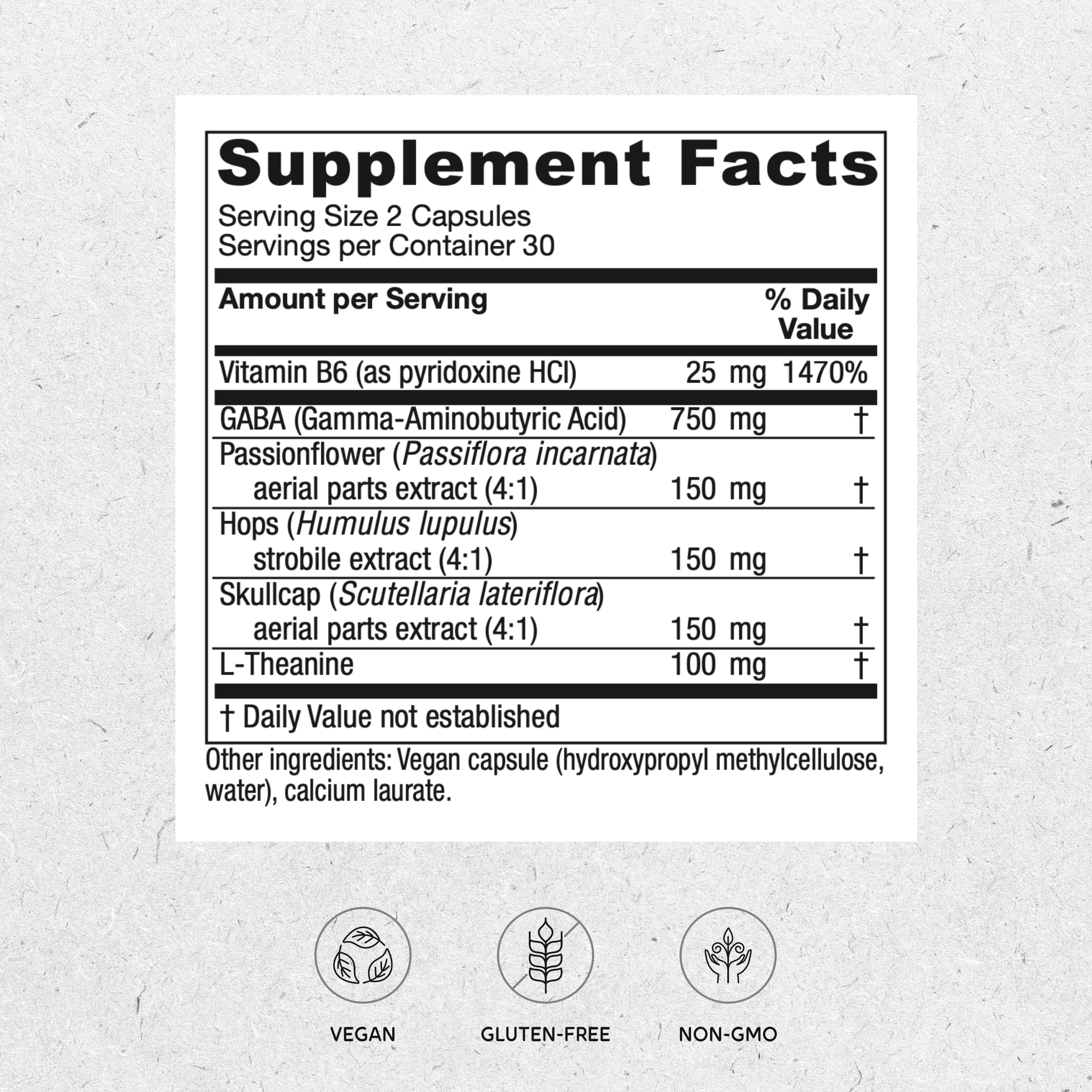 Vitanica, GABA Ease, Calming Support, Vegan, 60 Capsules - Image 7