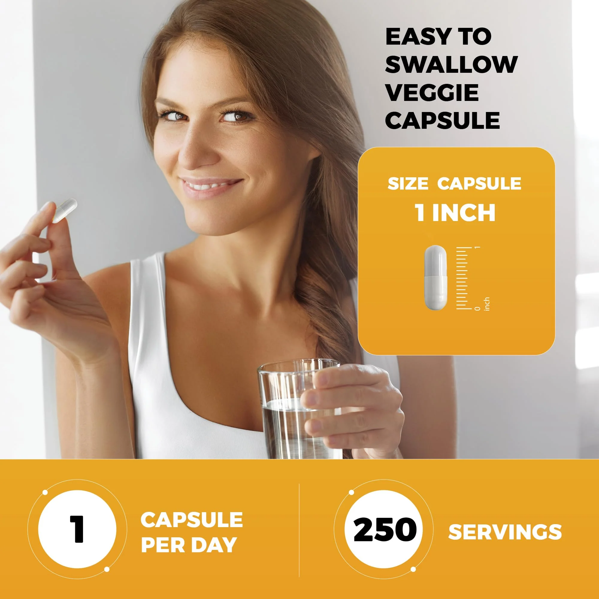 Viva Naturals Vitamin C and Zinc Supplement (250 Capsules) - 1000 mg Vitamin C with Zinc 20 mg Antioxidant Supplements for Immune Support, Vitamin Supplement for Adults - Image 6
