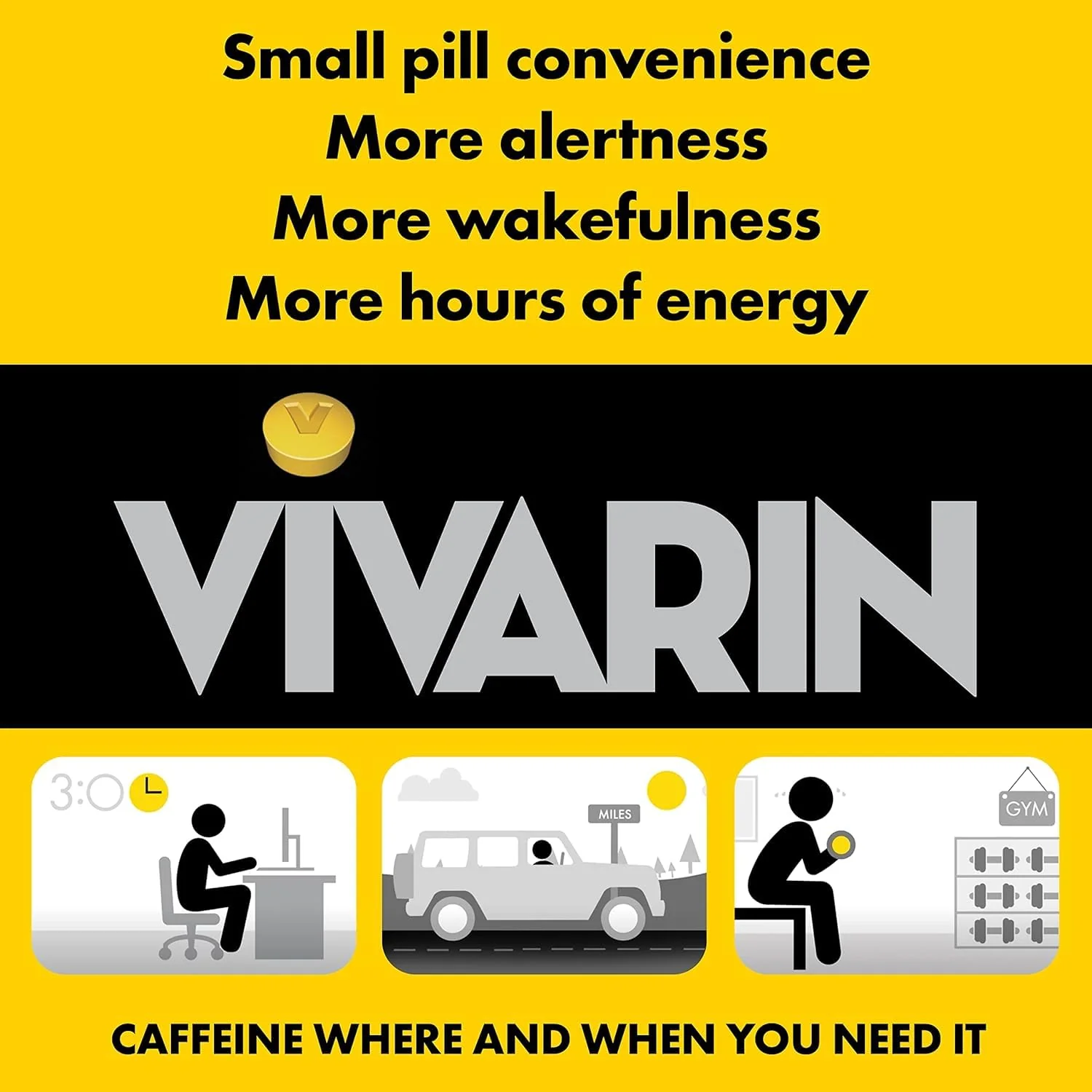 Vivarin Brand Alertness Aid, 40 Tablets (Pack of 4) - Image 6