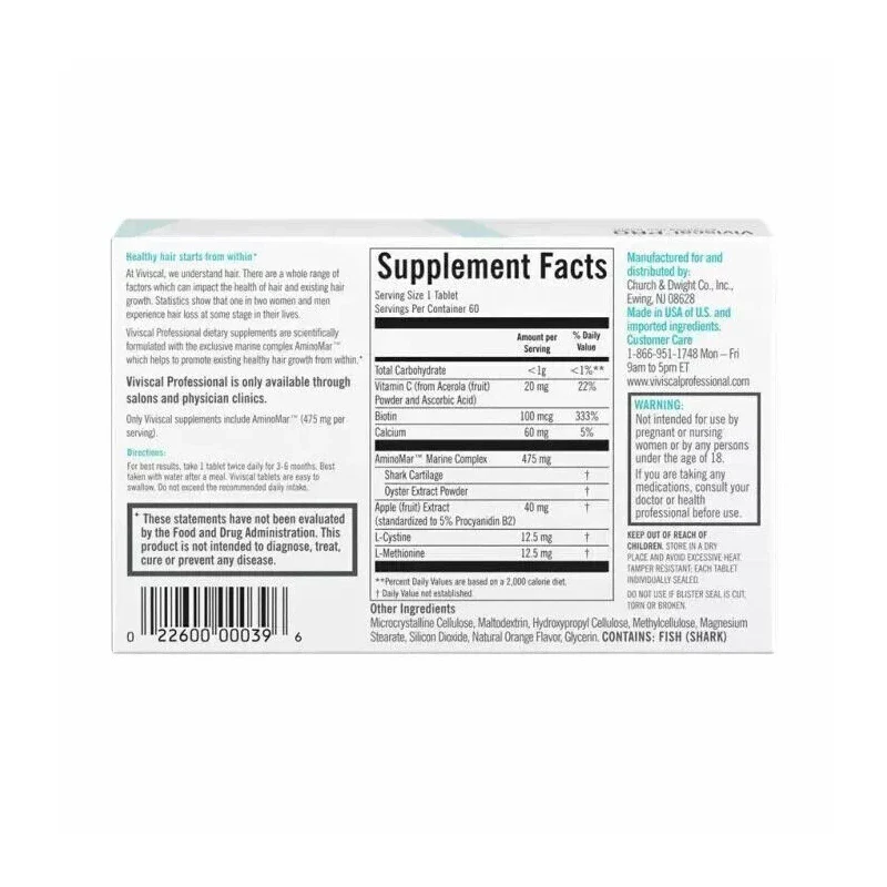 Viviscal Pro - Professional Hair Growth Tablets - 180 Tablets - Image 2