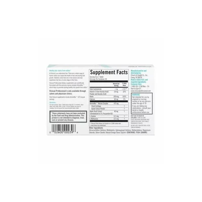 Viviscal Professional Hair Growth Tablets - 180 Tablets - Image 2