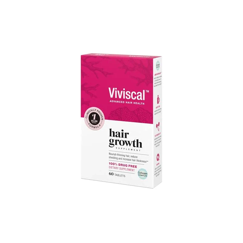 Viviscal Viviscal Hair Growth Supplements for Women, Dietary Hair Supplement Tablets With AminoMar Collagen Complex, Biotin, Zinc, Vitamin C, and Iron, Nourish Thinning Hair, 30 Day Supply, 60 Count - Image 3