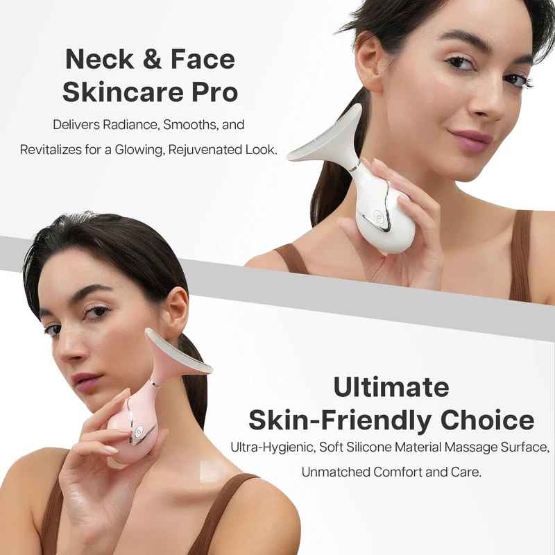 VRAIKO Iris Neck Face Massager, Pro Face Sculpting Tool with Charging Base, All-in-1 Facial Device for Skincare, Enhanced Absorption, and Home Facial Spa (Pearl White) - Image 3