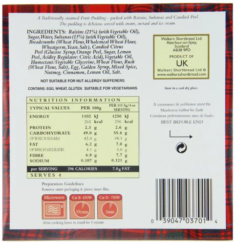 Walker’s Rich Fruit Pudding - 14.1 Oz Plum Pudding for Christmas - Luxury Holiday Treat and Dessert from Scotland - Image 4