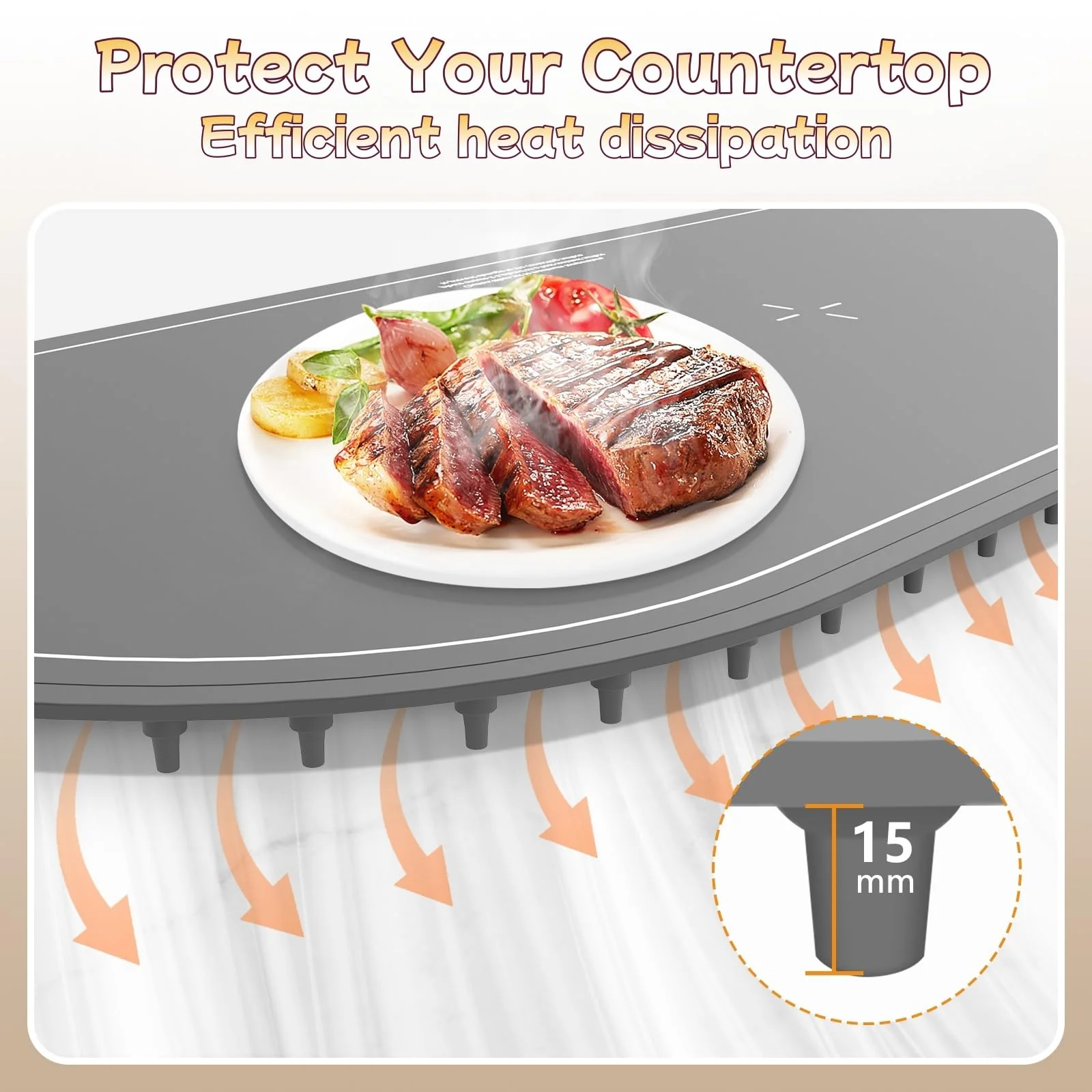 Warming Mat for Food Extra Large,36x16 Food Warming Mats for Countertop,Heating Mat for Food,Silicone Food Warmer Mat,Food Warmers for Parties Buffet,Warming Trays for buffets Party - Image 3