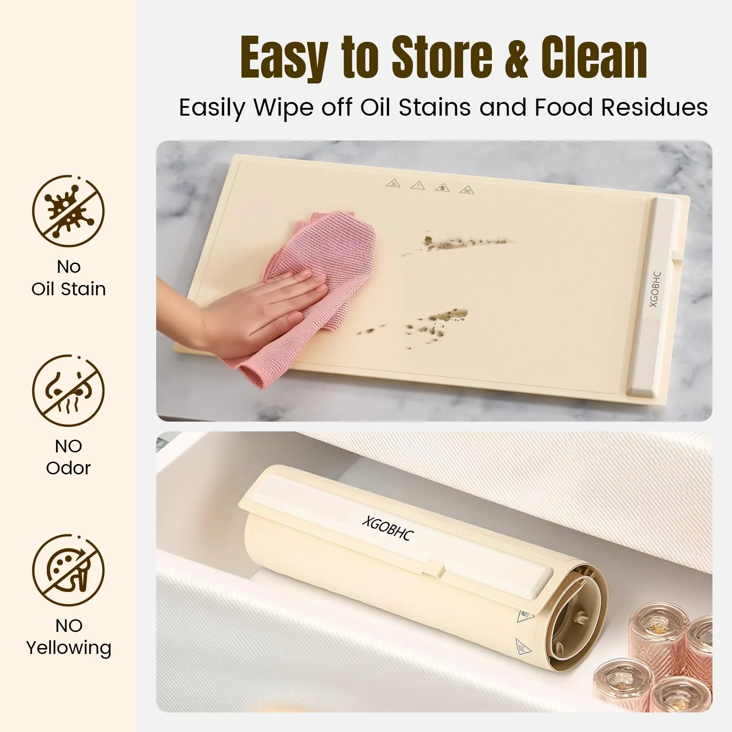 Warming Mat for Food, Food Warming Mat,Electric Warming Tray for Buffets, Fast Heating Silicone Food Warming Mat for for Countertop Parties Home Travel Gatherings Blue, Beige - Image 4