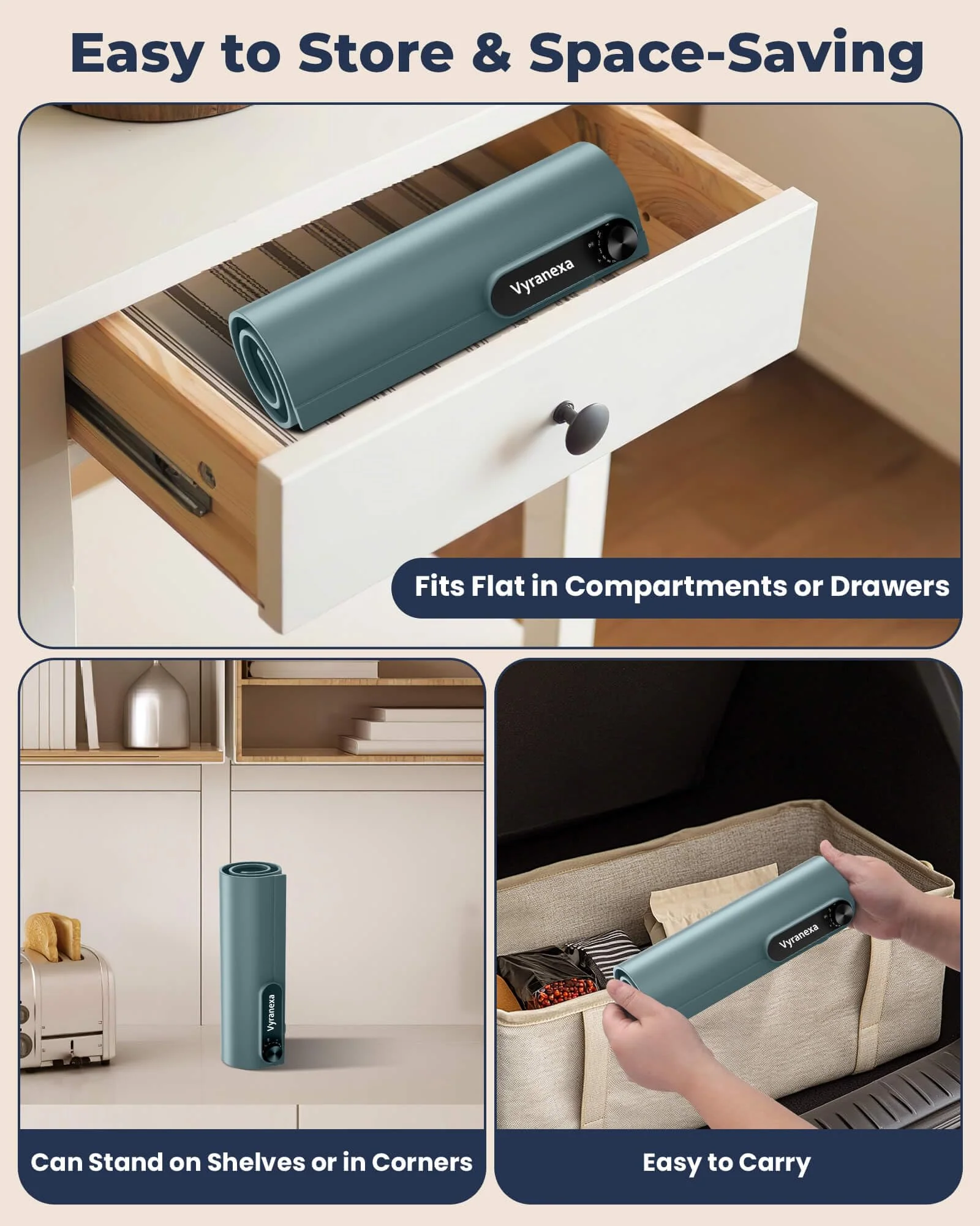 Warming Mat for Food - Space-Saving, Fits Two Baking Dishes, 7 Temp Settings, 4h Auto Shut-Off, Durable Silicone Surface, Easy to Clean, Perfect for Parties and Everyday Use (Green, Medium) - Image 2