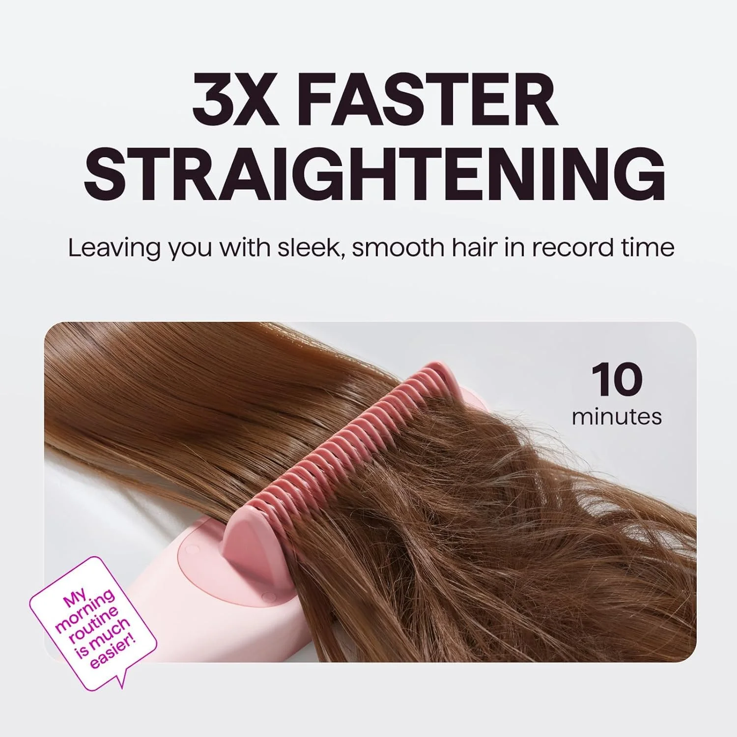 Wavytalk Sleek Sweep and Steamline Pro Steam Straightener Brush - Image 3
