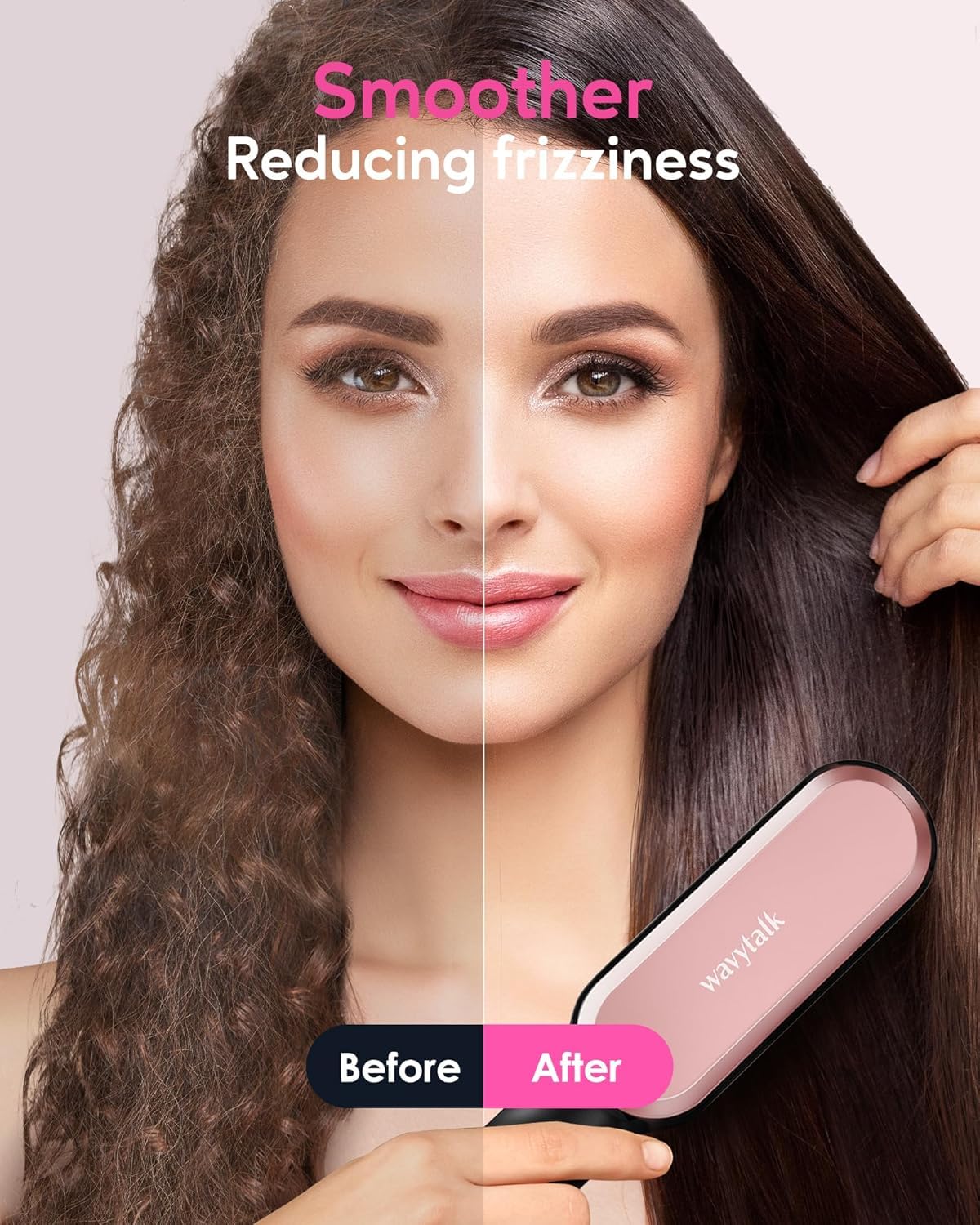 Wavytalk Sleek Sweep and Steamline Pro Steam Straightener Brush - Image 7