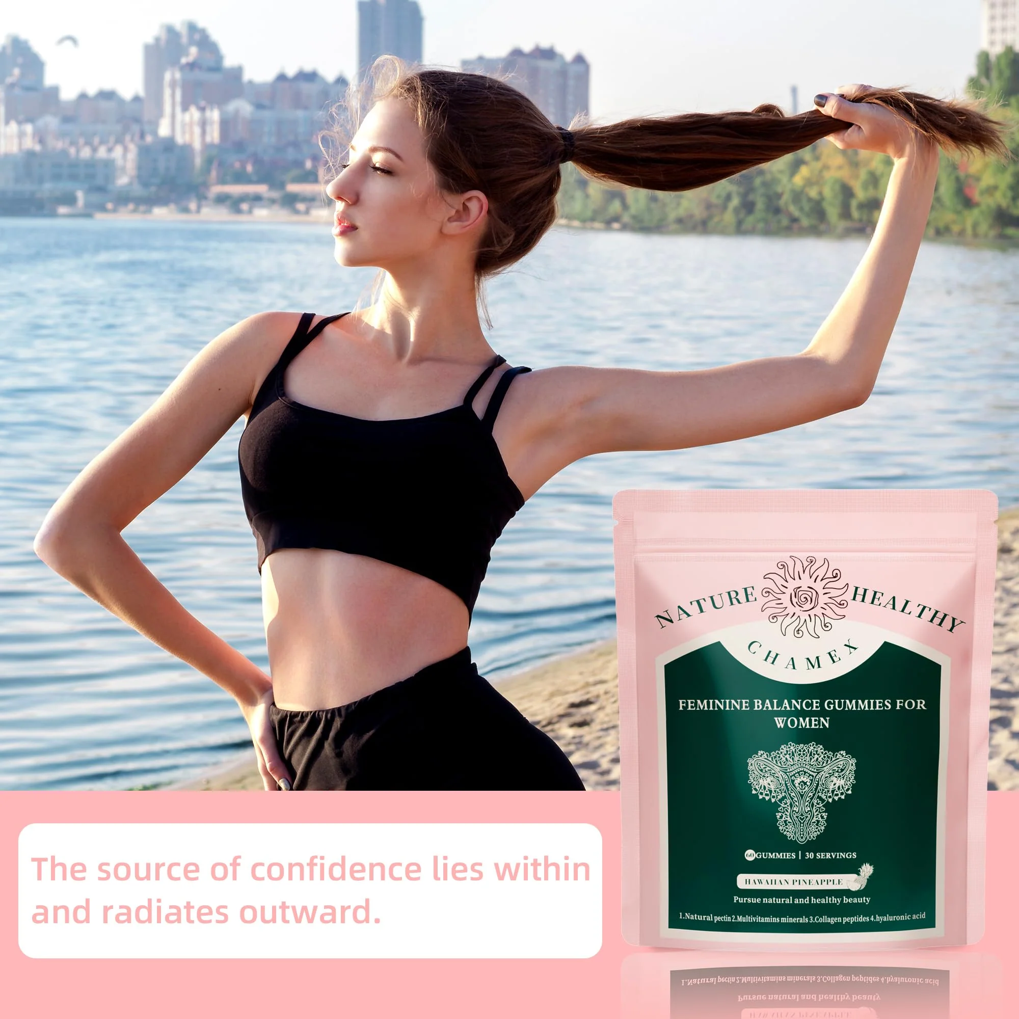 Weigloce Premium Feminine Balance Gummies for Women - Hawaiian Pineapple Gummies for Women ph, Support Probiotic - Immune Health - Gluten-Free with Vegetarian Friendly - Vitamin C - 60 Count - Image 2