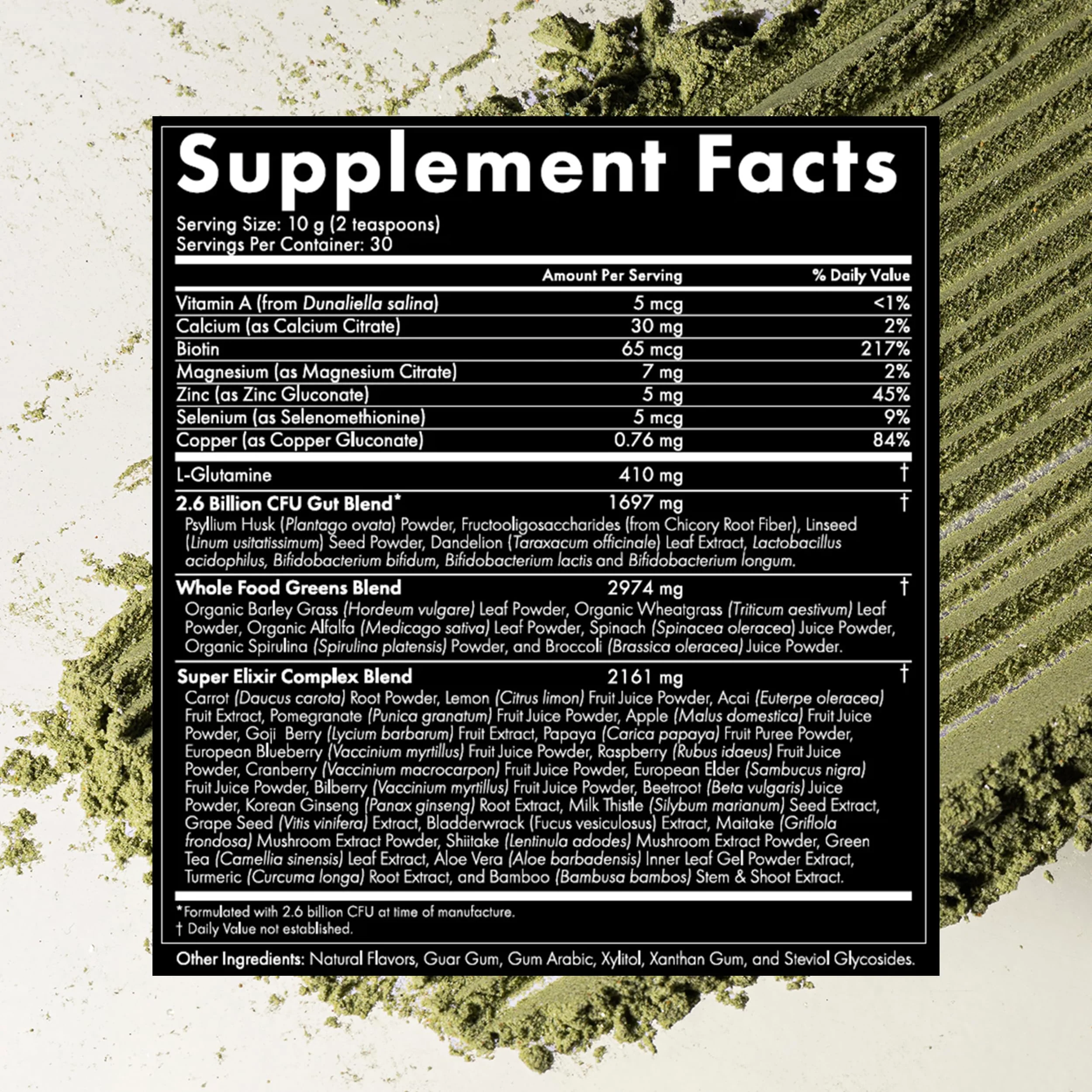 WelleCo The Super Elixir Daily Greens Powder, Probiotic Drink Mix with Whole Foods, Gluten Free, Vegan Gut Health Powder, Energy, Immunity, Healthy Skin, Hair & Nails (300g, Mixed Berry) - Image 7