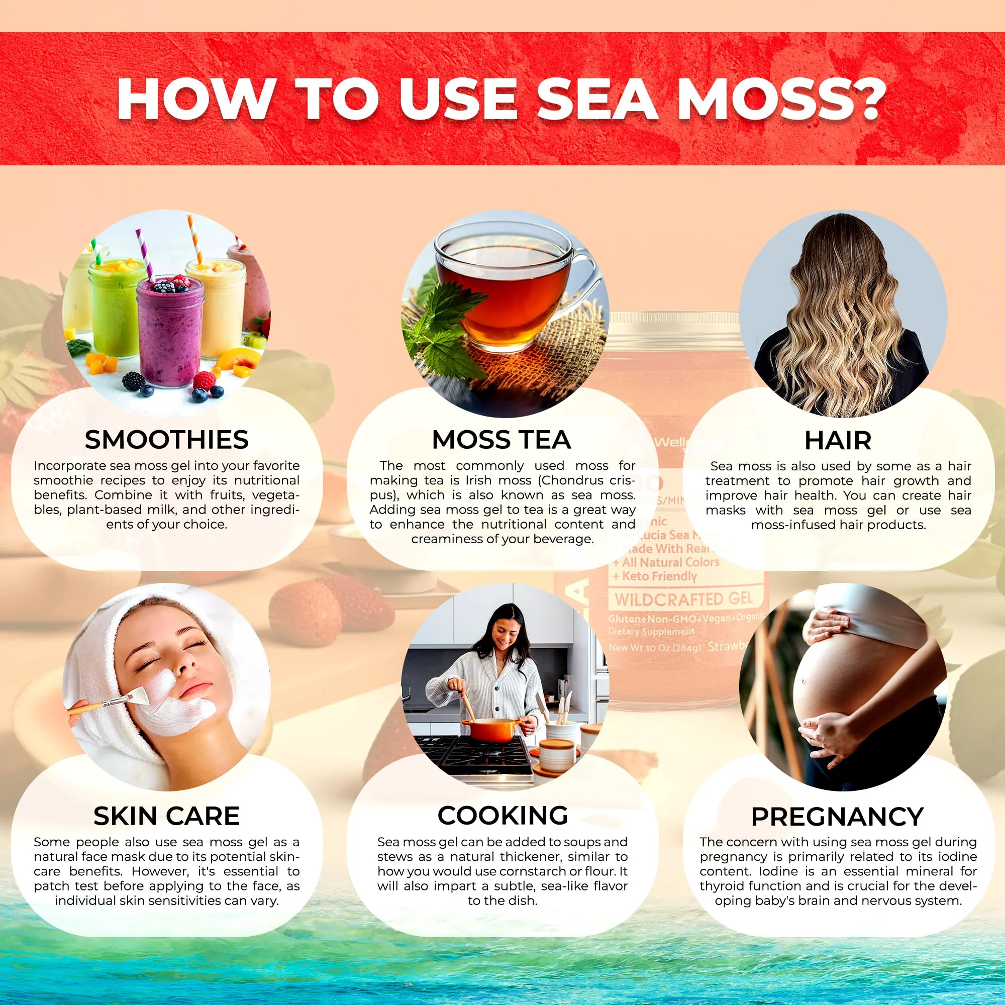 WELLNESS LABSRX Irish Sea Moss Gel Raw - Wildcrafted Superfood Seamoss Gel - Strawberry Flavor, Vitamin and Mineral-Rich from Pristine Caribbean Waters, Immune and Digestive Health Support - 10 oz. - Image 5