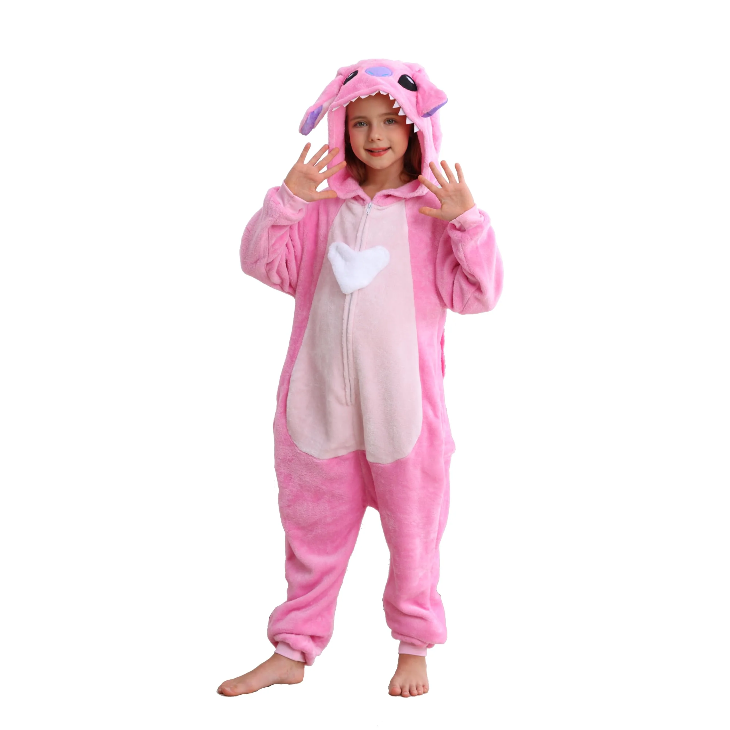 WILDROOMS Unisex Children Animal Onesie Pajamas, Kids Flannel Halloween Costume Christmas Pajamas For Girls and Boys 4-13Y
