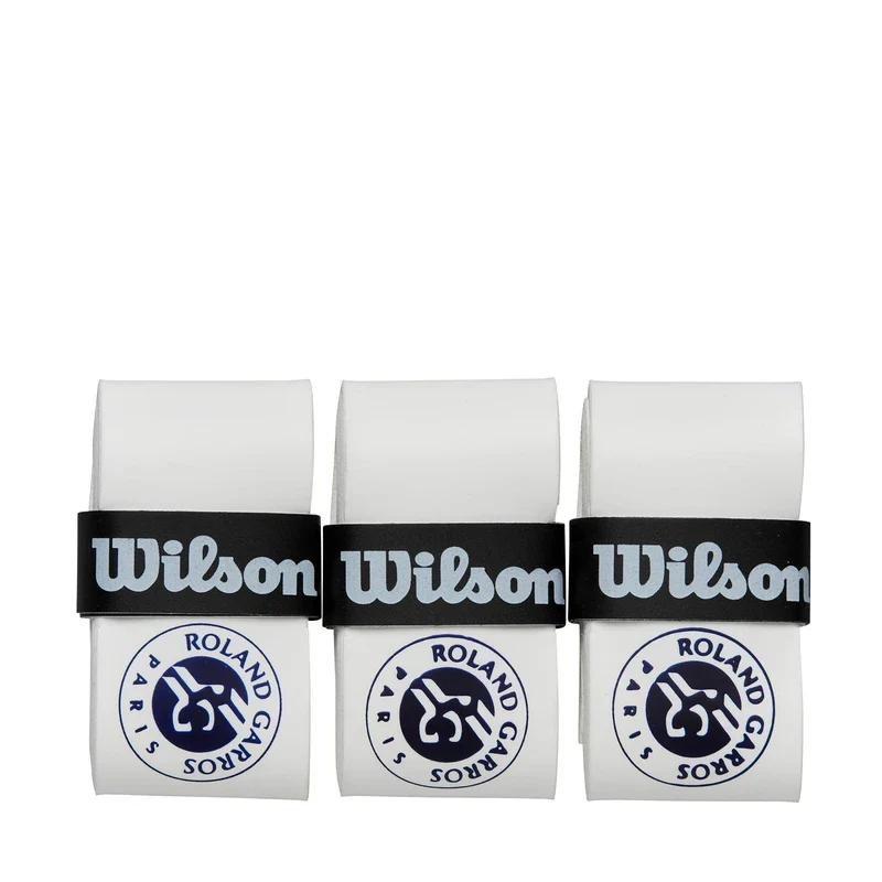 WILSON Roland-Garros Tennis Overgrip - 3 Pack, White/Navy - Image 3