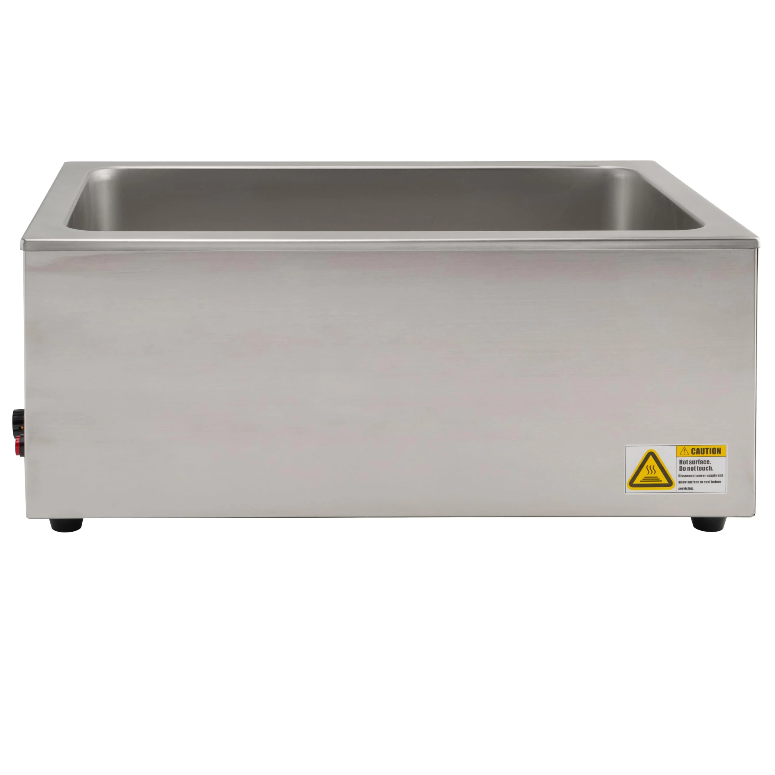 Winco FW-S500 Commercial Portable Steam Table Food Warmer 120V 1200W,Stainless Steel,Large - Image 5