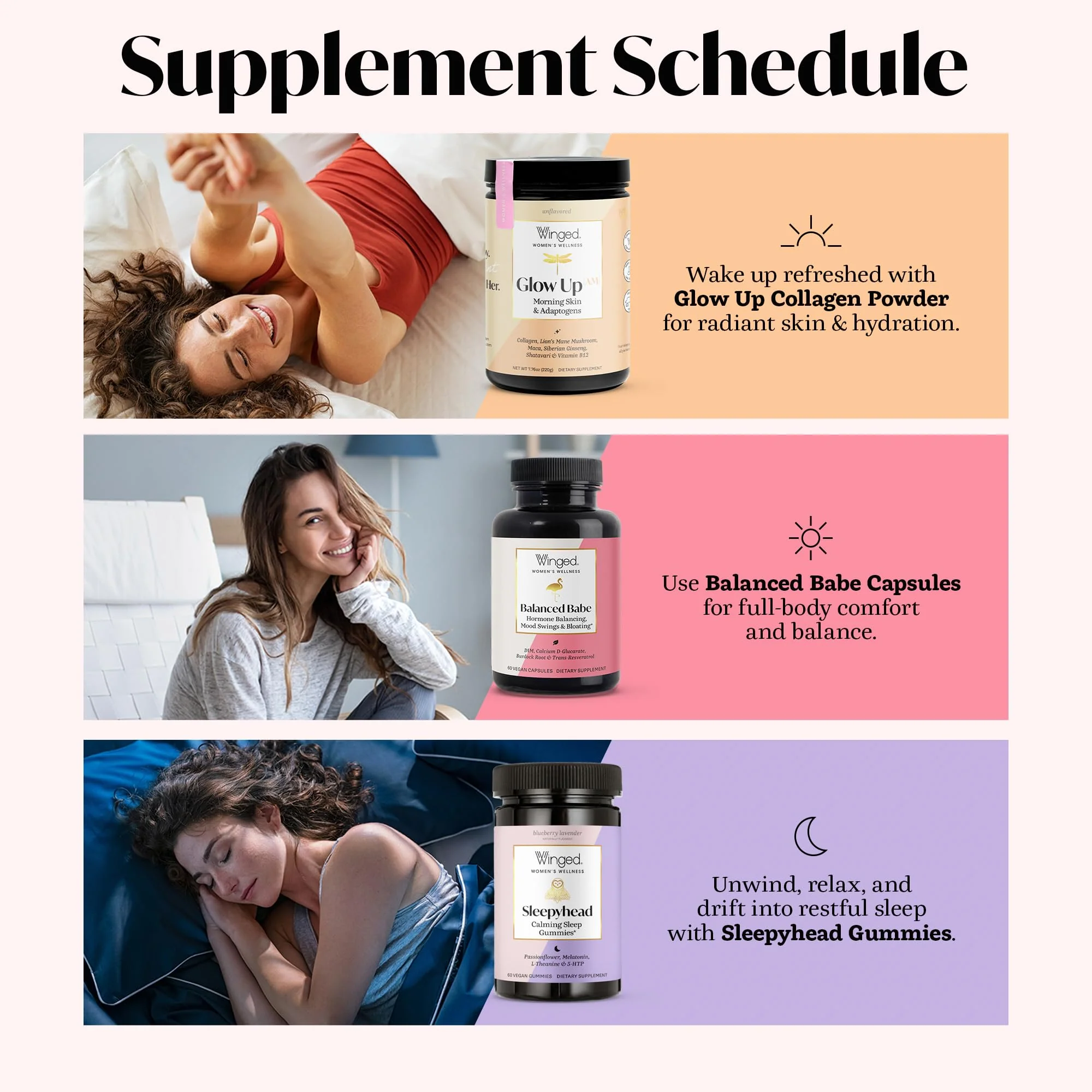 Winged Wellness Balance Babe, Hormone Balance & Estrogen Detox Supplement for Women - 100mg DIM & Calcium D-Glucarate & Milk Thistle for PMS Bloating, Cramps, Mood & Hormonal Acne Support, 60 Capsules - Image 3