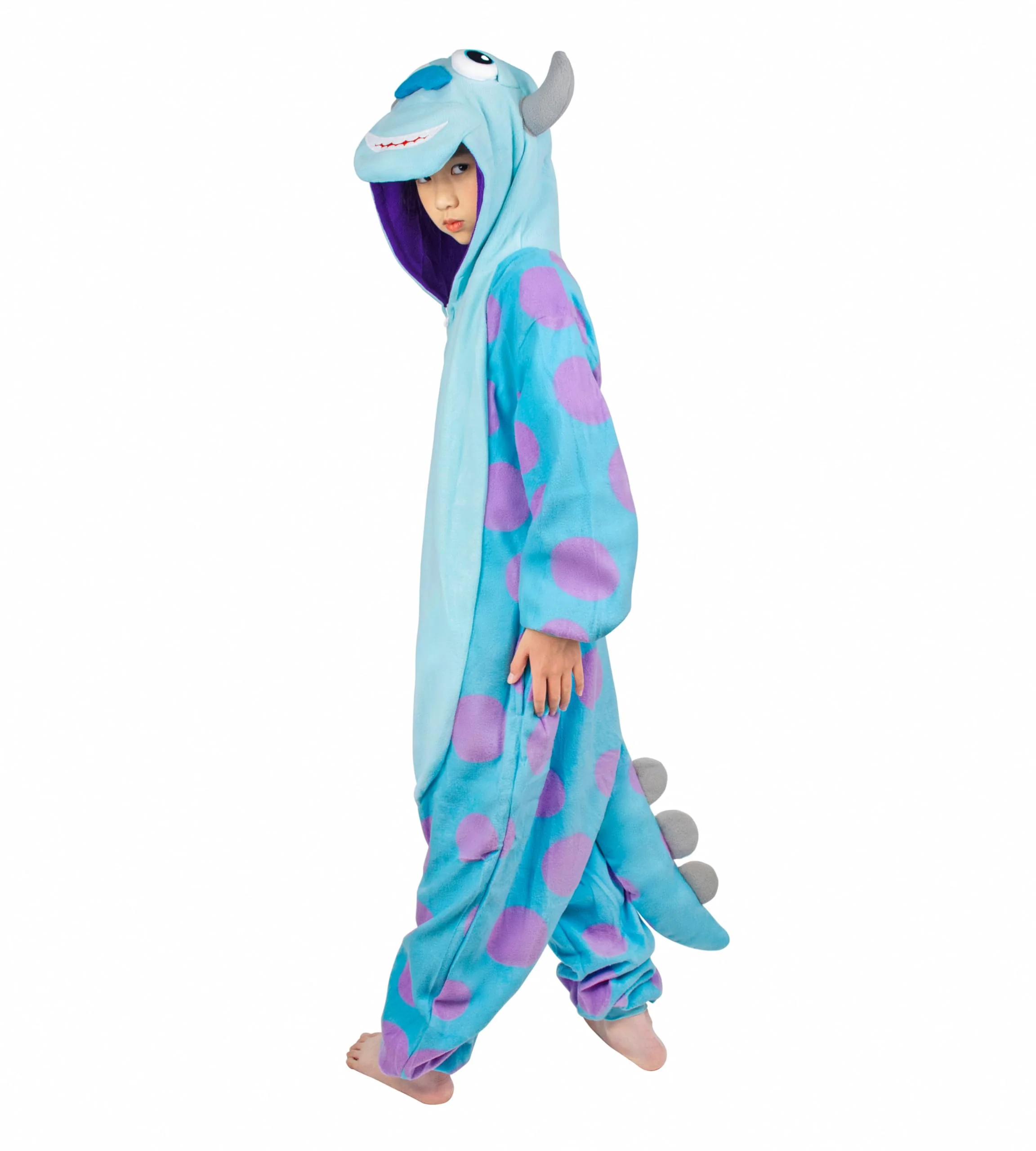 Wishliker Kids Animal Onesie Pajamas Halloween Cosplay Sully Costume One Piece Christmas Girls Boys Party Wear - Image 5