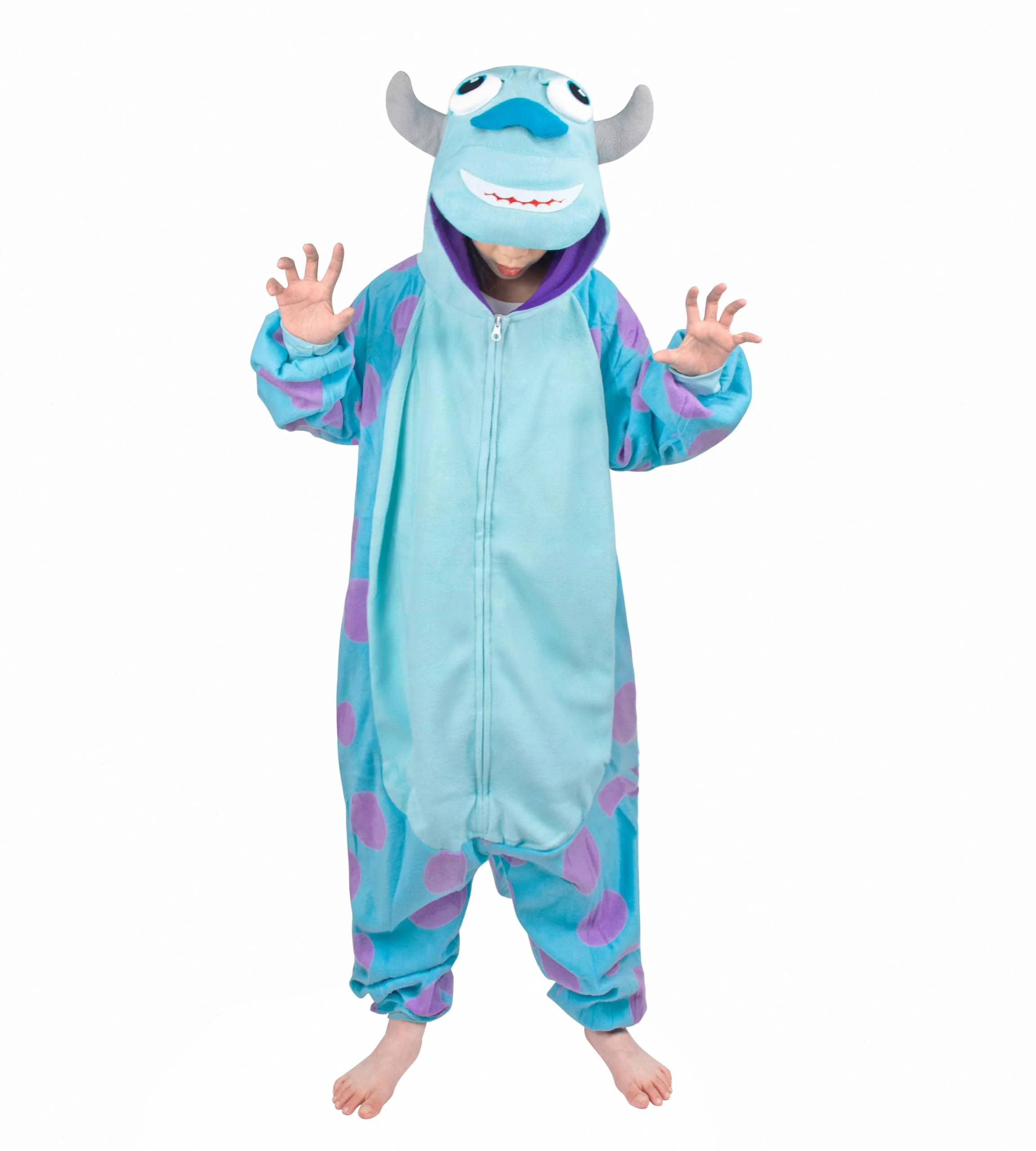 Wishliker Kids Animal Onesie Pajamas Halloween Cosplay Sully Costume One Piece Christmas Girls Boys Party Wear - Image 6