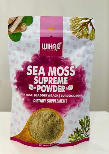 Wixar Wildcrafted Sea Moss Powder – (8 Ounces) – Natural Irish Sea Moss and Bladderwrack with Burdock Powder - Thyroid Support, Healthy Skin, Keto Detox, Joint Support Alkaline Supplements - Image 5