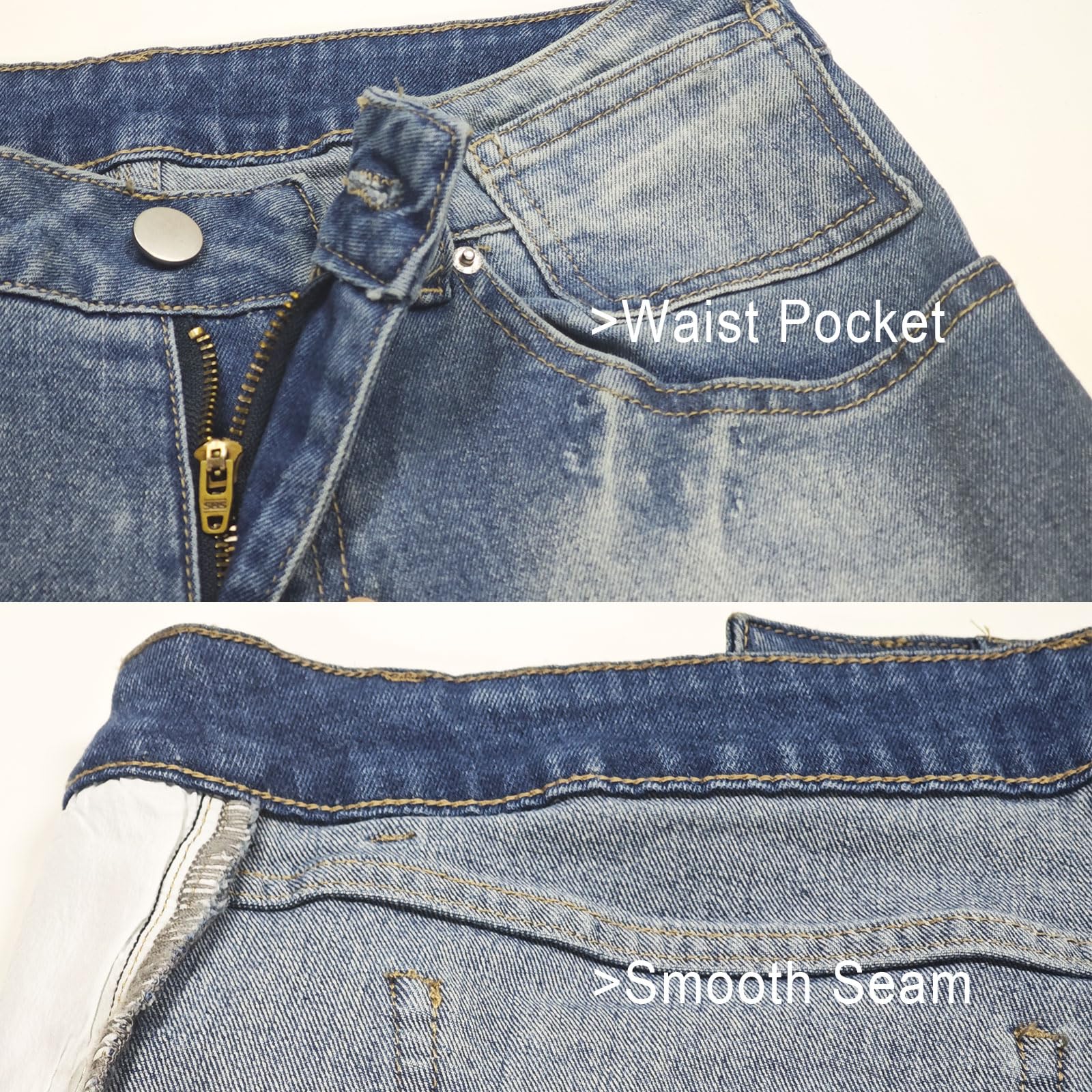 Women's Low Rise Baggy Jeans Washed Straight Wide Leg Denim Pants Casual Loose Boyfriend Jean Streewear Trousers Blue - Image 2