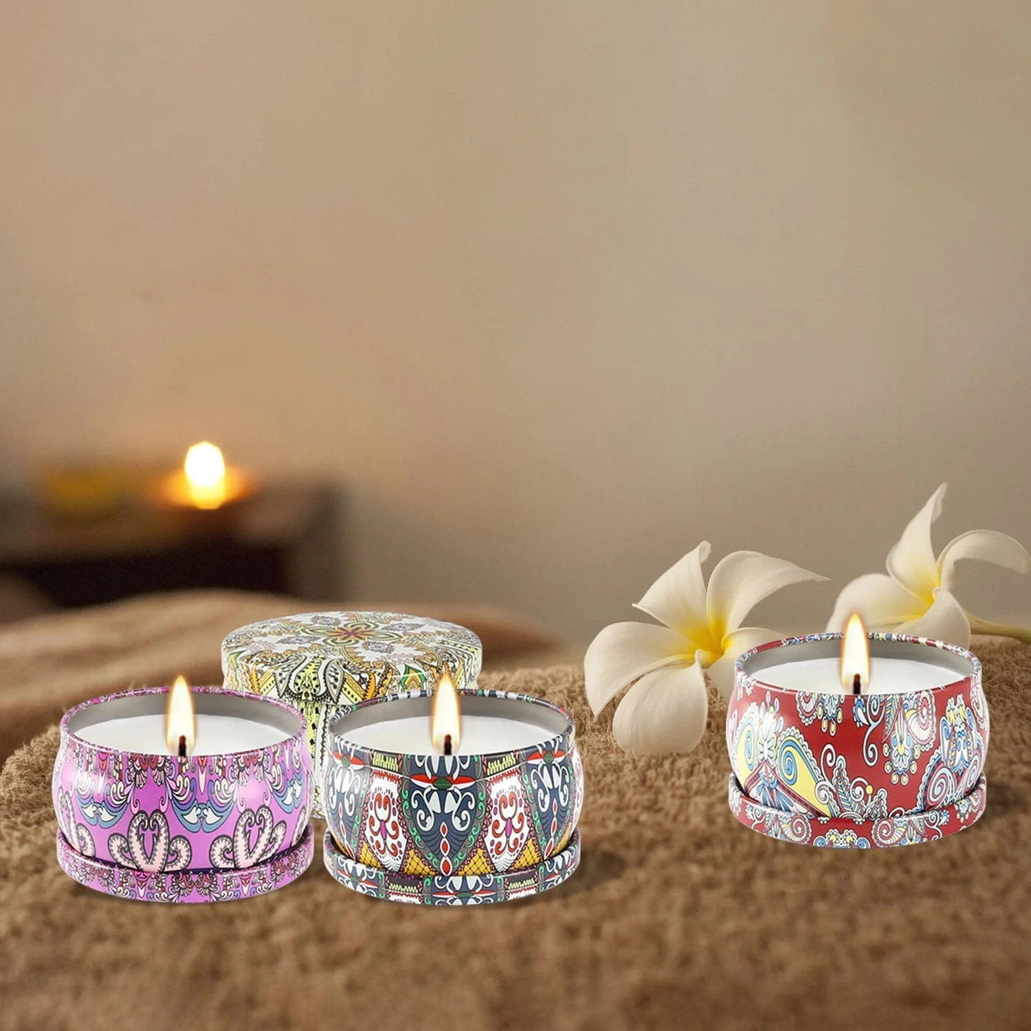 WPONSZU Scented Candles Gifts Set 24 Pack Soy Wax Travel Tin Jar Candles for Home 2.5 OZ jar Candles for Mom for Christmas, Birthday, Thanksgiving, Mother's Day - Image 5
