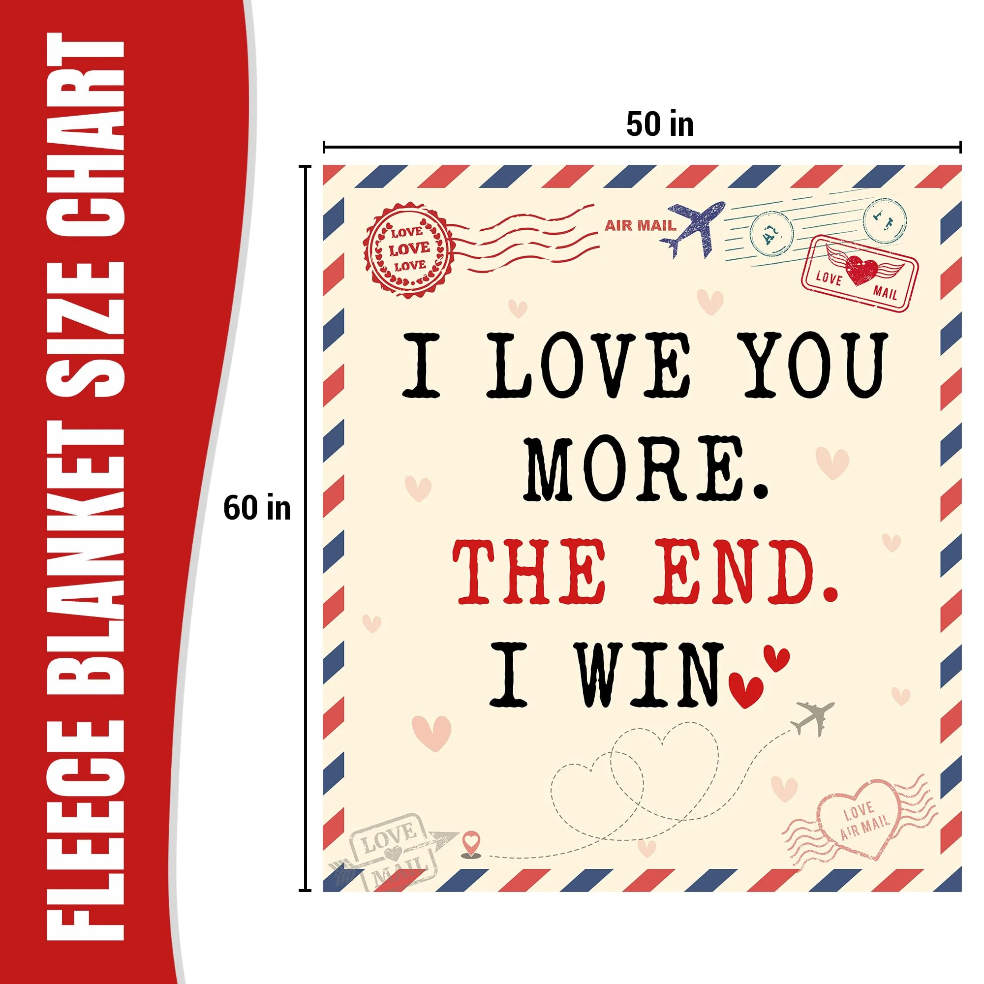 WRAPIX Christmas Anniversary Couple Gifts for Women - I Love You More Soft Fleece Throw Blanket 50x60 in - Birthday Romantic Gifts for Girlfriend Boyfriend Wife Husband, I Love You Gift for Him Her - Image 7