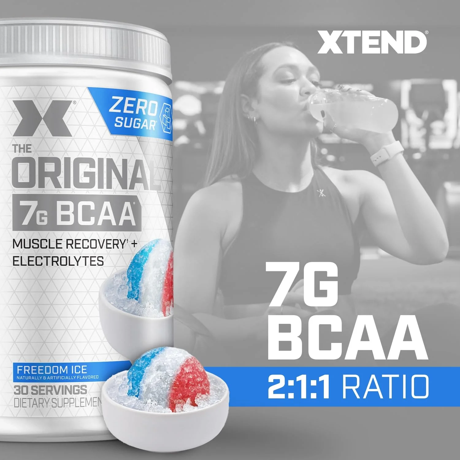 Xtend XTEND Original BCAA Powder 7g BCAA and 2.5g L-Glutamine, Sugar Free Post Workout Muscle Recovery Drink with Amino Acids for Men & Women, 30 Servings - Image 6
