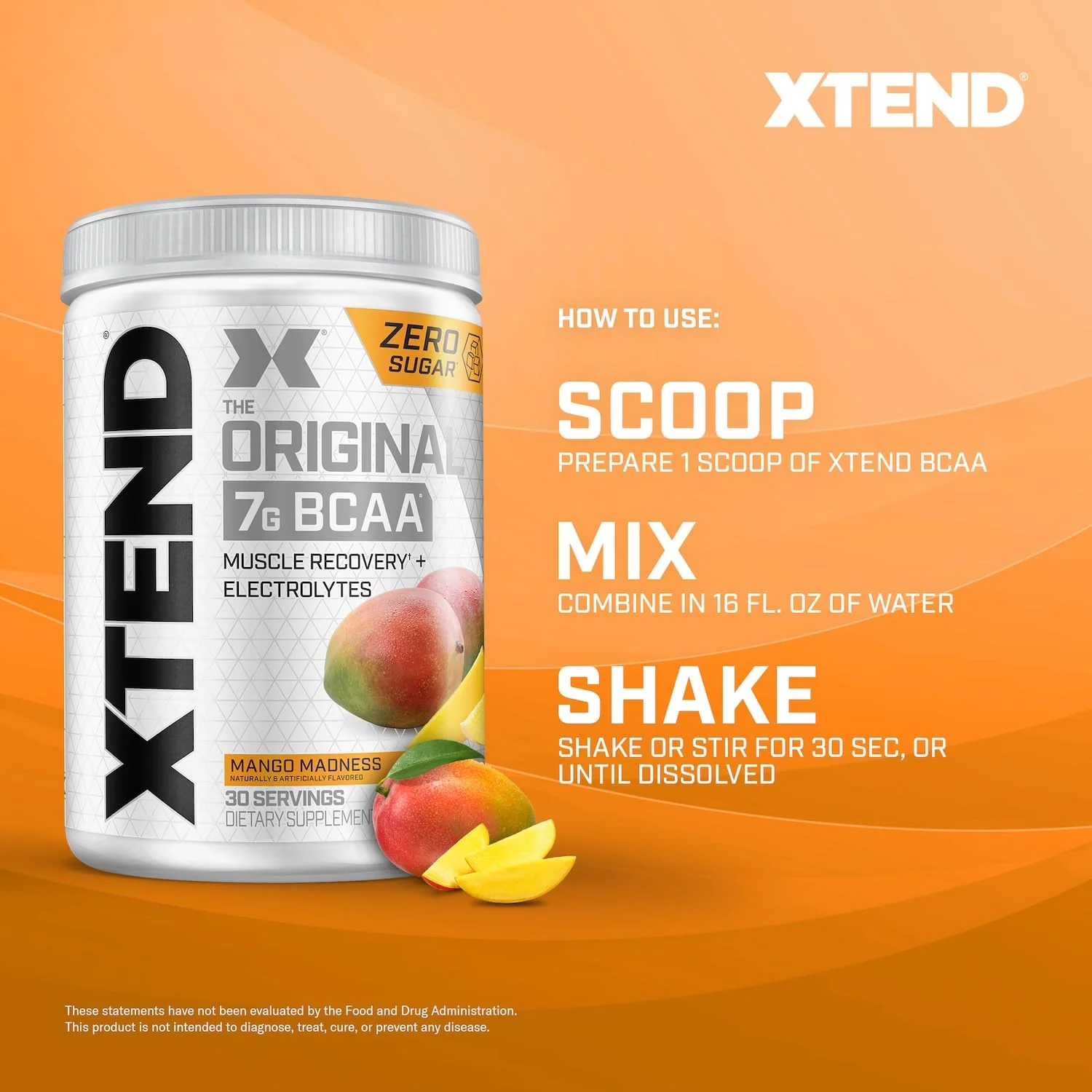 Xtend XTEND Original BCAA Powder 7g BCAA and 2.5g L-Glutamine, Sugar Free Post Workout Muscle Recovery Drink with Amino Acids for Men & Women, 30 Servings - Image 2