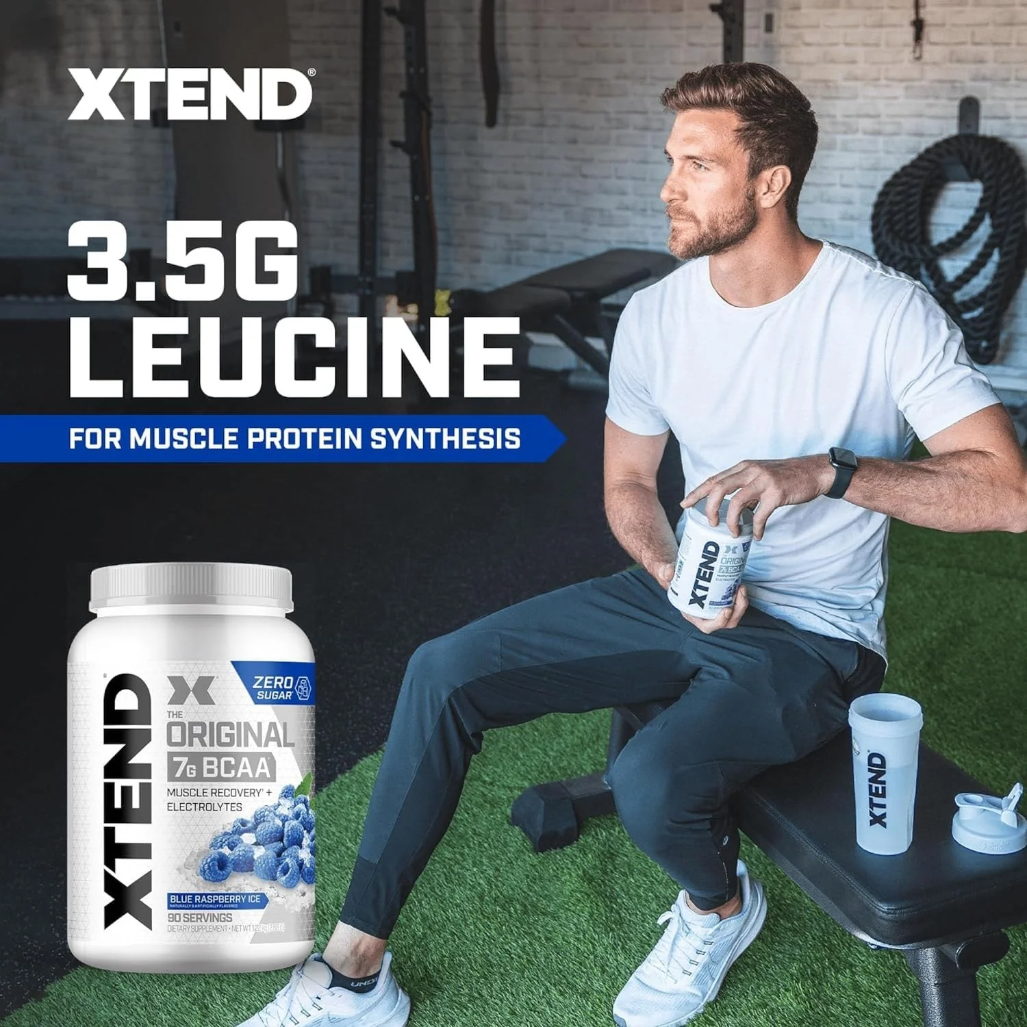 Xtend XTEND Original BCAA Powder 7g BCAA and 2.5g L-Glutamine, Sugar Free Post Workout Muscle Recovery Drink with Amino Acids for Men & Women, 90 Servings - Image 5