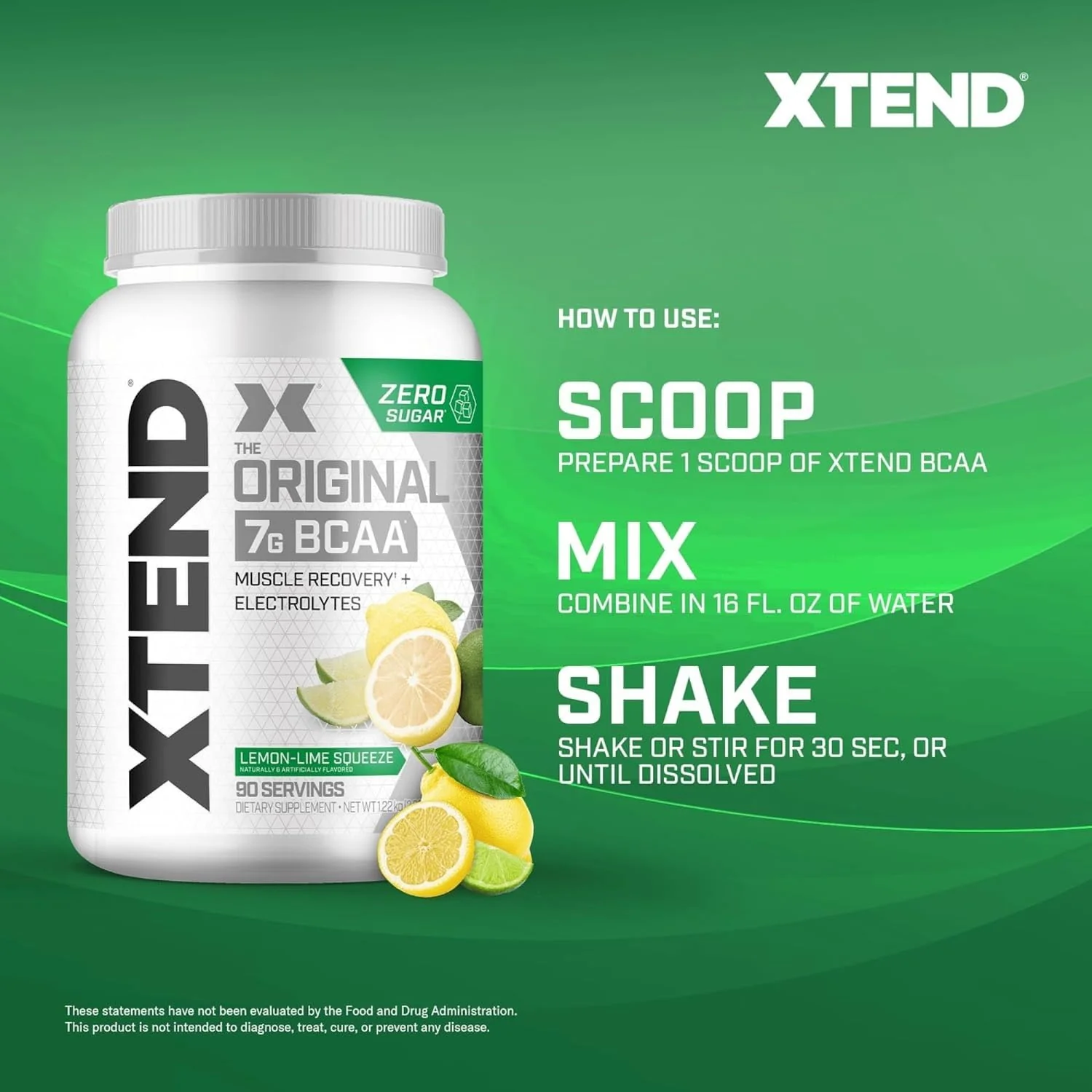 Xtend XTEND Original BCAA Powder 7g BCAA and 2.5g L-Glutamine, Sugar Free Post Workout Muscle Recovery Drink with Amino Acids for Men & Women, 90 Servings - Image 2